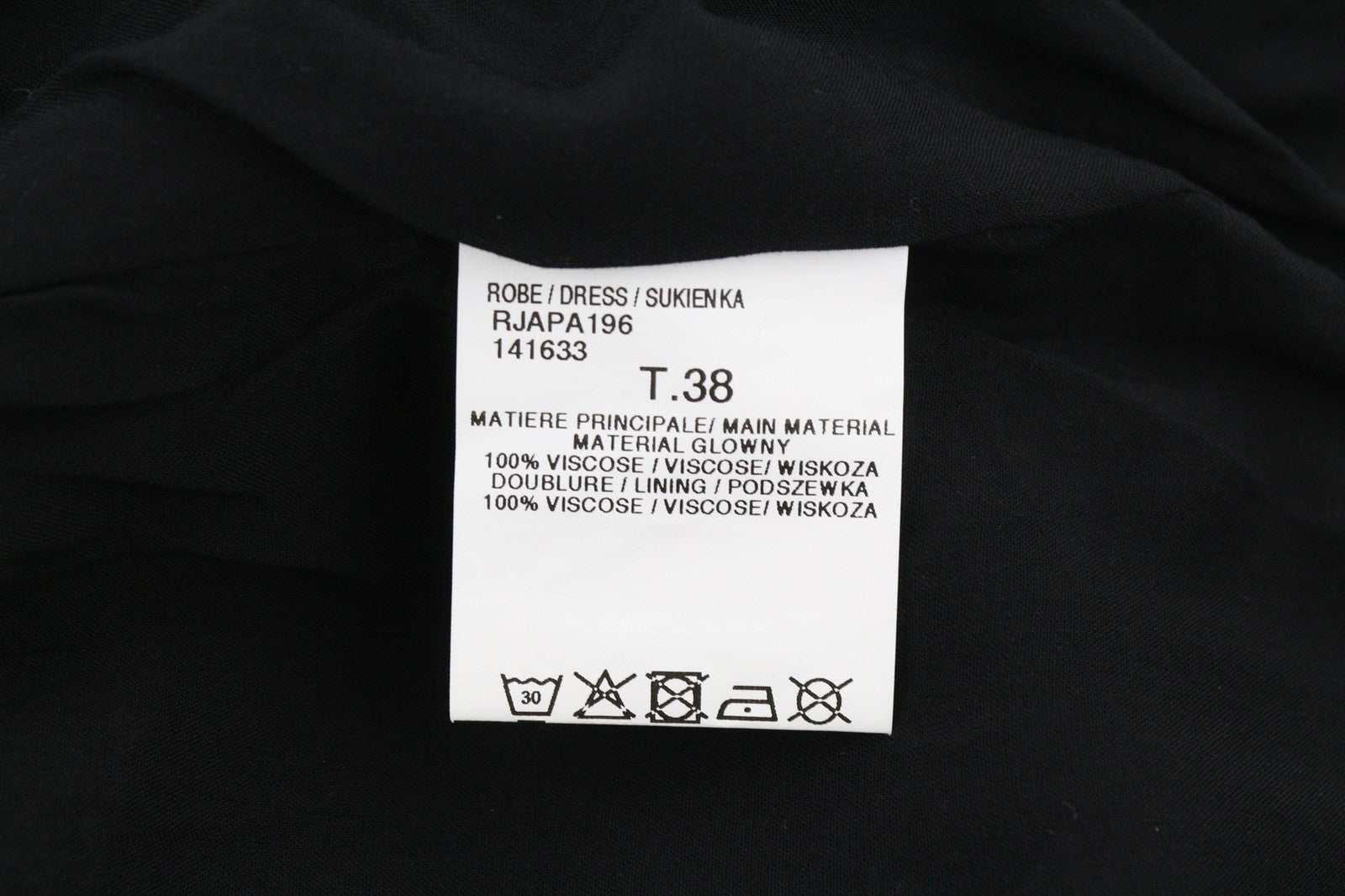 JACQUELINE RIU Rjapa196 Women's Dress 38 Dark Floral V-Neck Sleeveless Pattern