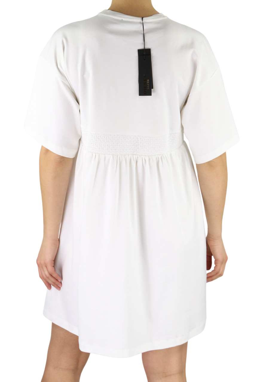 DIESEL Bgtih moteriška suknelė XS, juodos ir auksinės spalvos, siuvinėta, trumpomis rankovėmis, mini stiliaus 