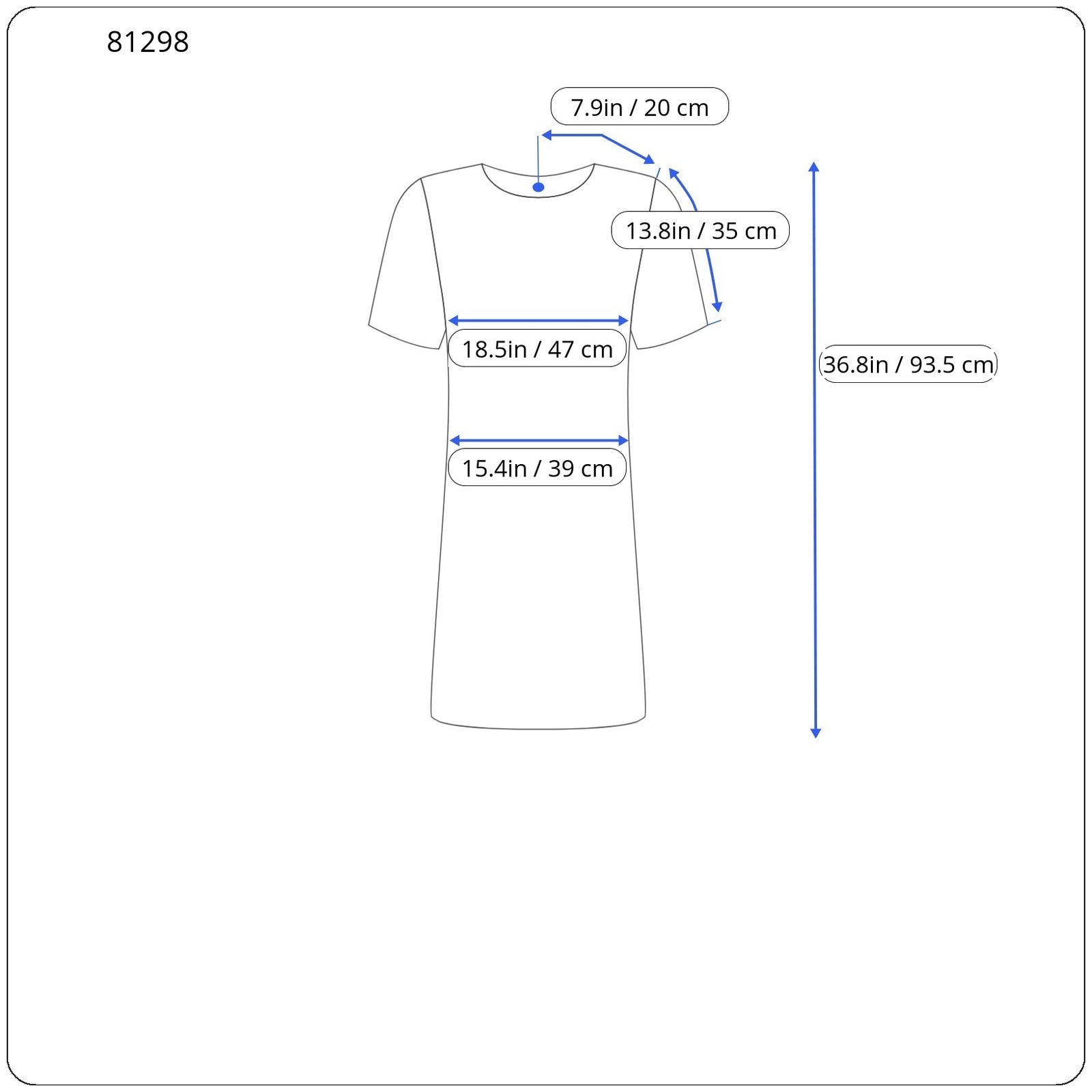 ONE STEP Ikks moteriška suknelė, 38 cm, tamsiai mėlyna, šilko mišinio, su 3/4 rankovėmis, užtrauktuku ir raštu. 
