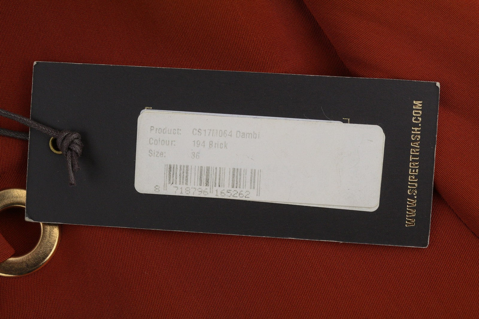 SUPERTRASH Dambi moteriška suknelė, 36 cm, V formos iškirpte, ilgomis rankovėmis, petnešėlėmis, trumpais gobtuvais 