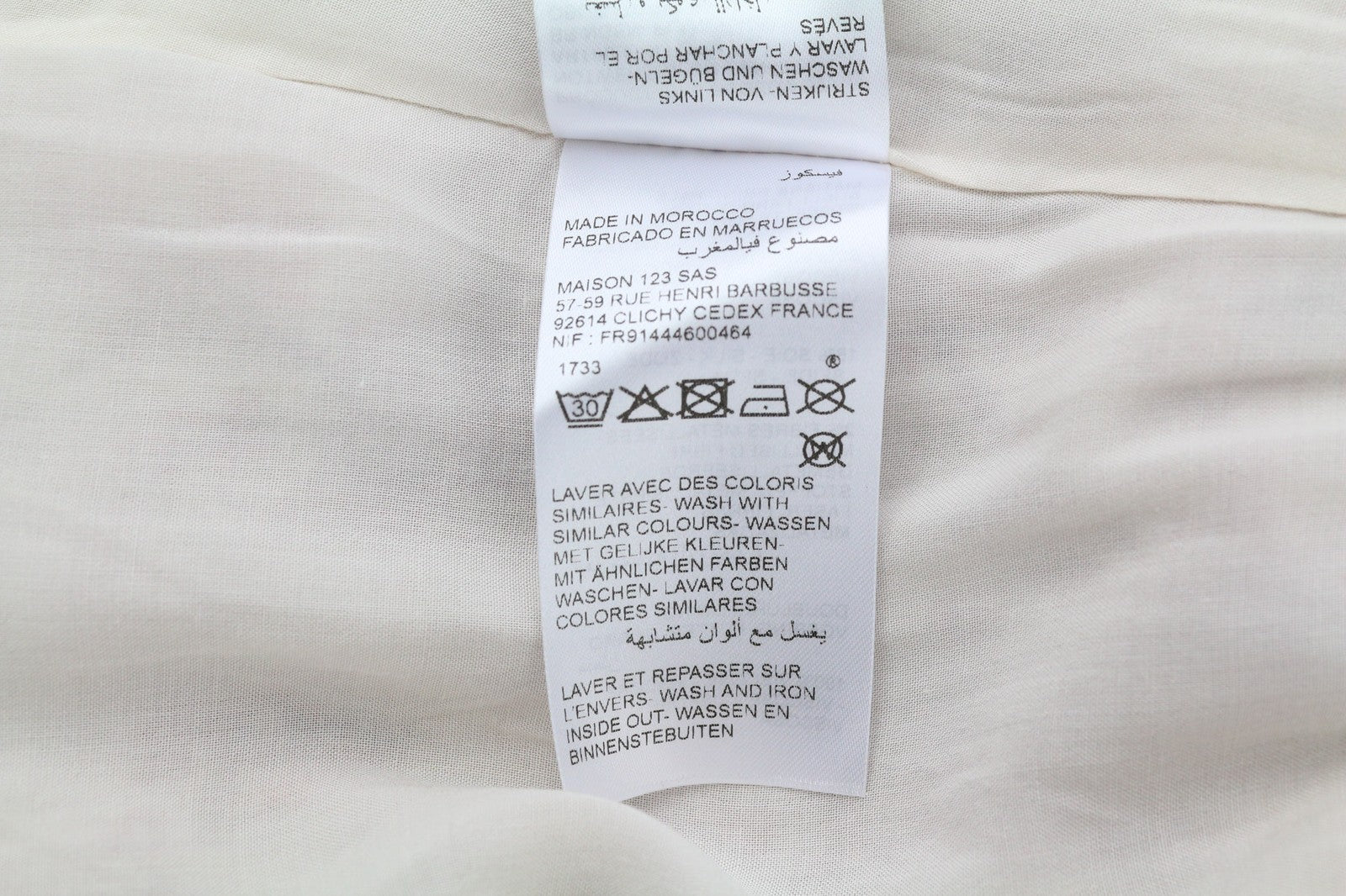 MAISON 123 Nao R Imprimee moteriška suknelė 40 šilko mišinio gėlėto rašto ilgomis rankovėmis 