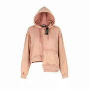 DIESEL F-Mikky Felpa moteriškas džemperis su gobtuvu S Peach Hood Asym Pocket Strap Logo RRP195 