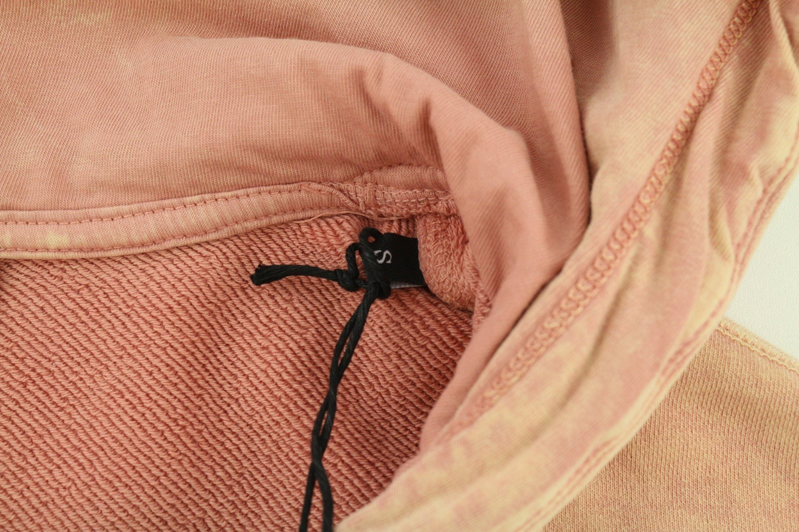 DIESEL F-Mikky Felpa moteriškas džemperis su gobtuvu S Peach Hood Asym Pocket Strap Logo RRP195 