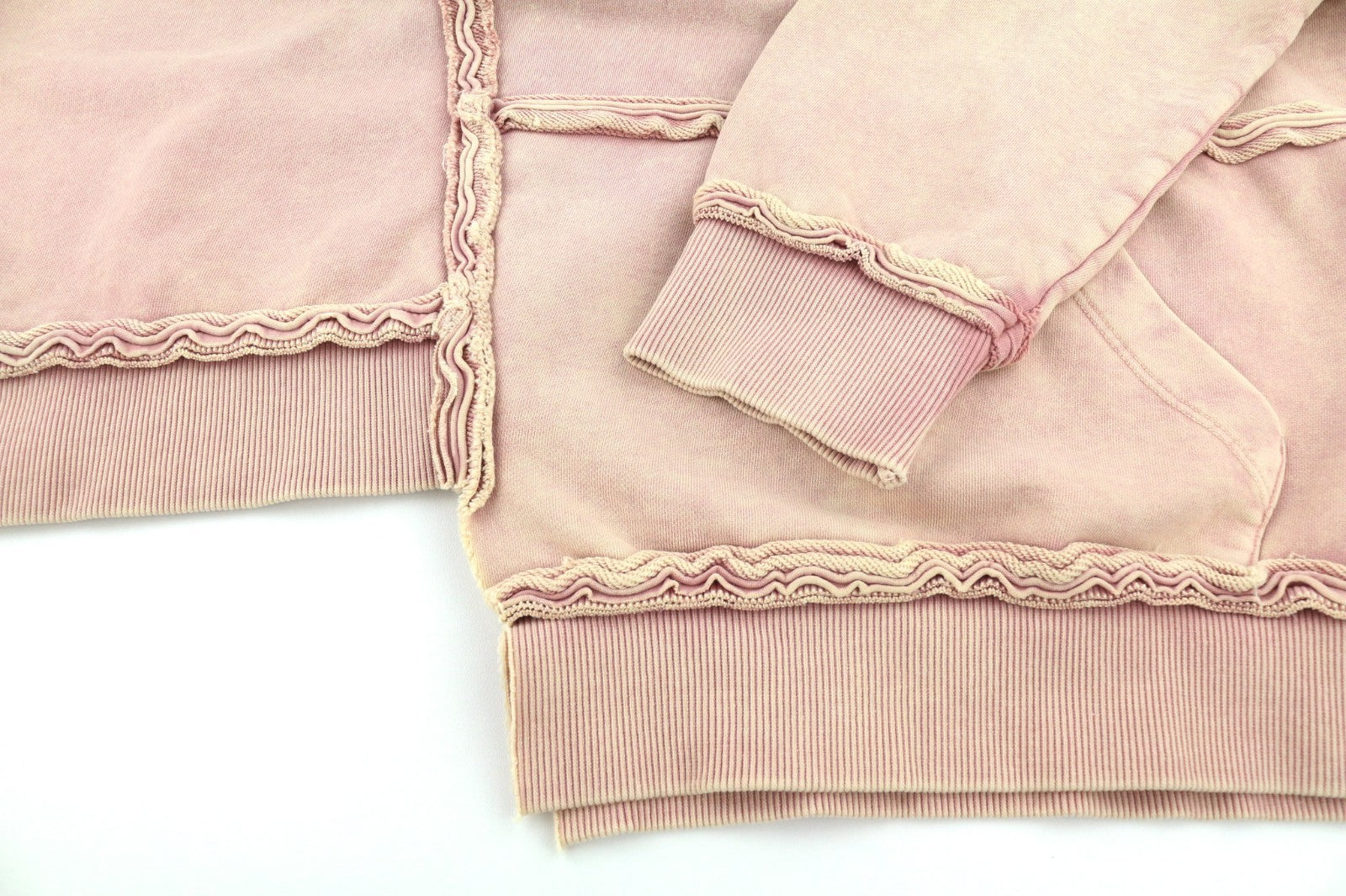 DIESEL F-Mikky moteriškas džemperis su gobtuvu L, persikų spalvos, megztinis su gobtuvu, asimetrinis, su kišenėmis, RRP195 