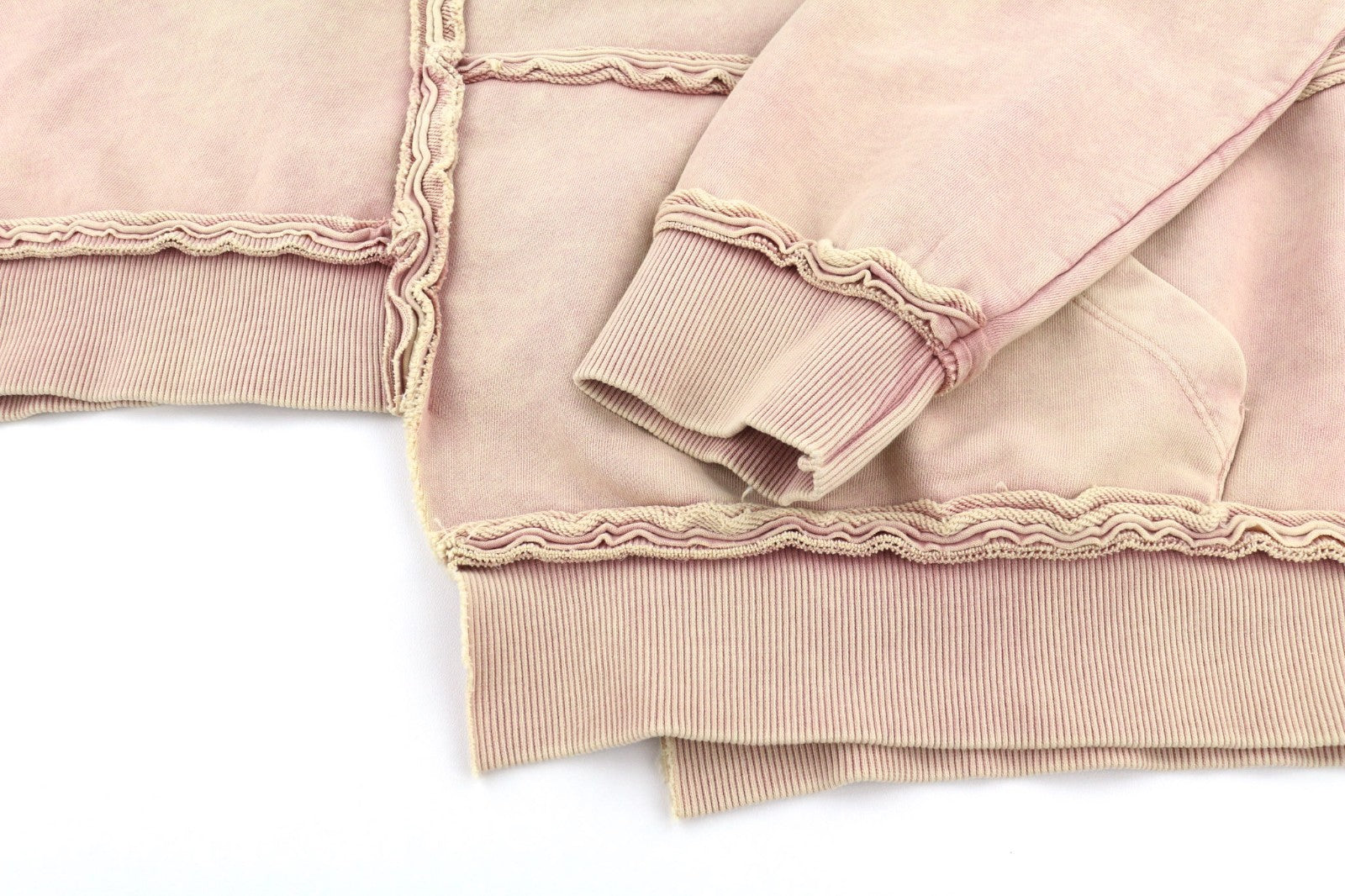 DIESEL F-Mikky moteriškas džemperis su gobtuvu L su persikų spalvos asimetrišku logotipu, RRP195 