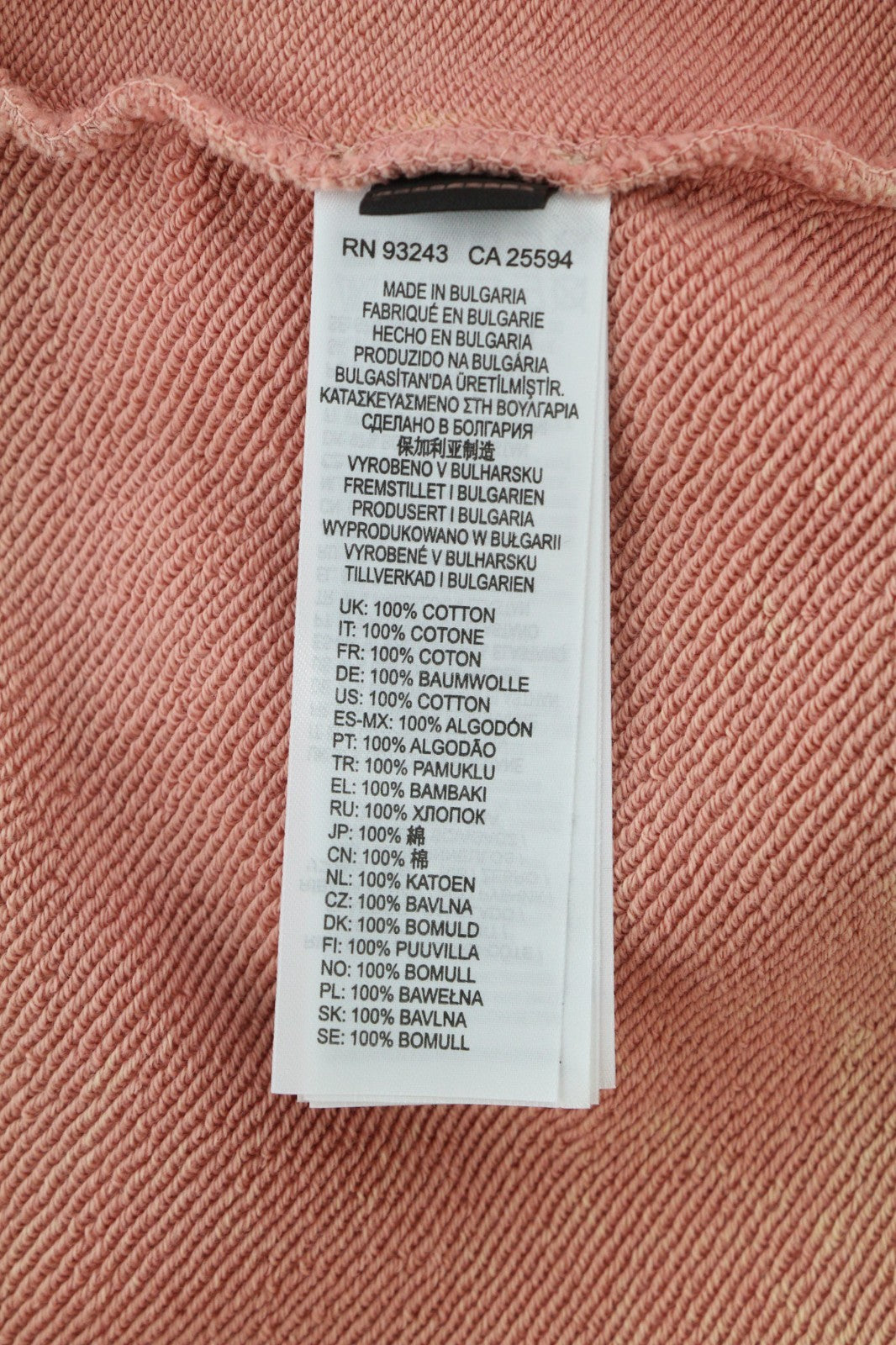 DIESEL F-Mikky moteriškas džemperis su gobtuvu L su persikų spalvos asimetrišku logotipu, RRP195 