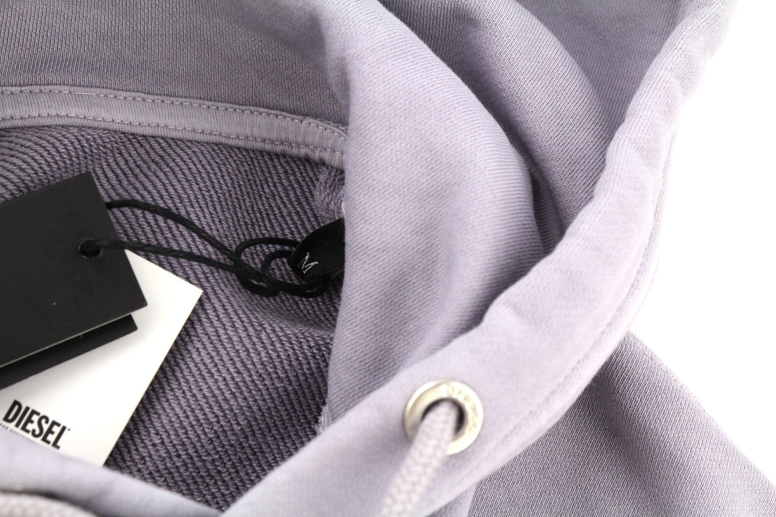 DIESEL F-Magdalena Felpa Women's Hoodie M Purple Washed Hood Strap RRP175