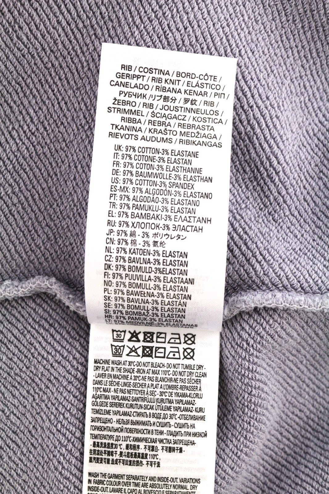 DIESEL F-Magdalena Women's Hoodie L Purple Washed Hood Strap Pullover RRP175