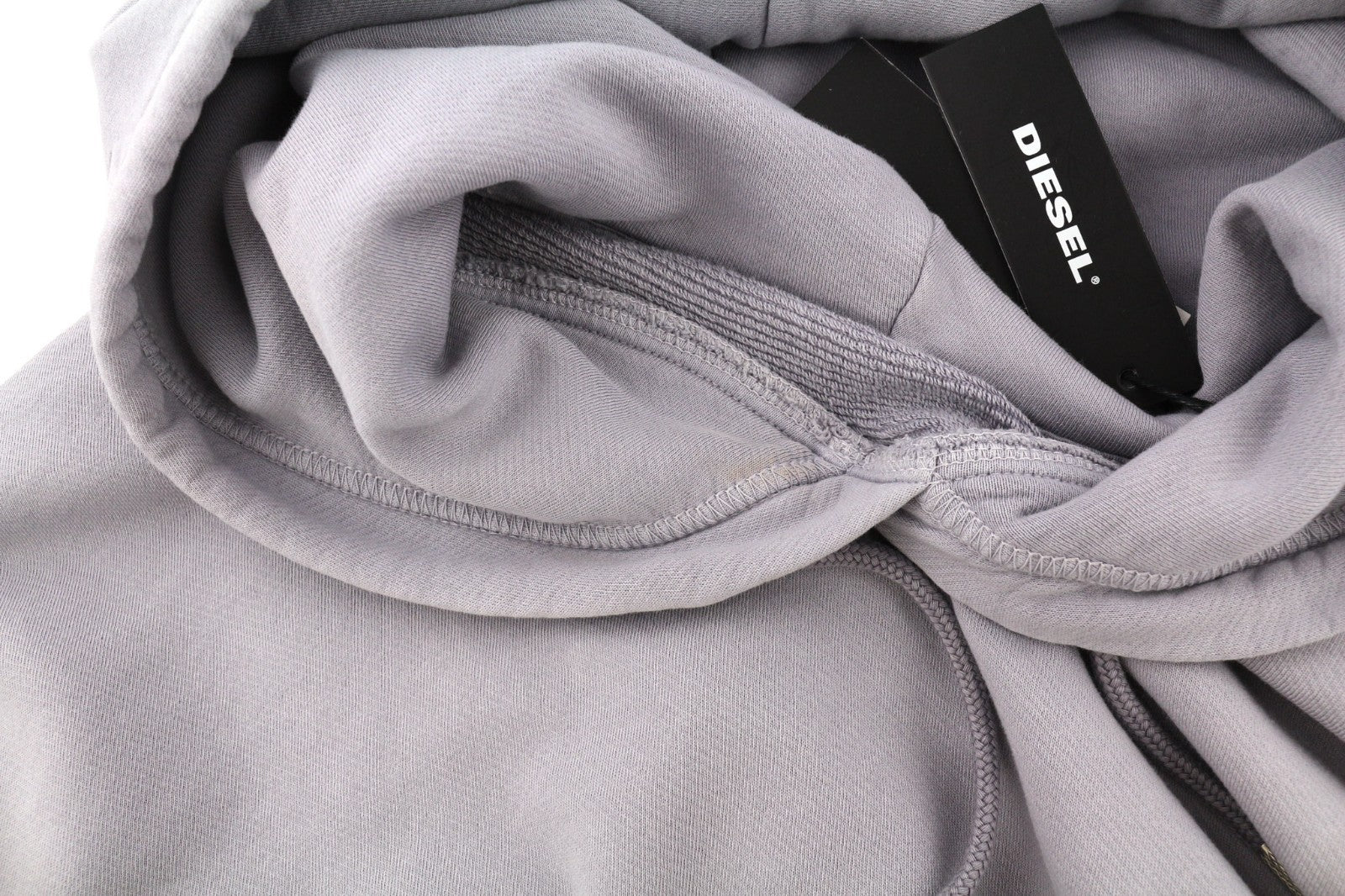 DIESEL F-Magdalena Felpa Women's Hoodie XL Purple Washed Hood Pullover RRP175