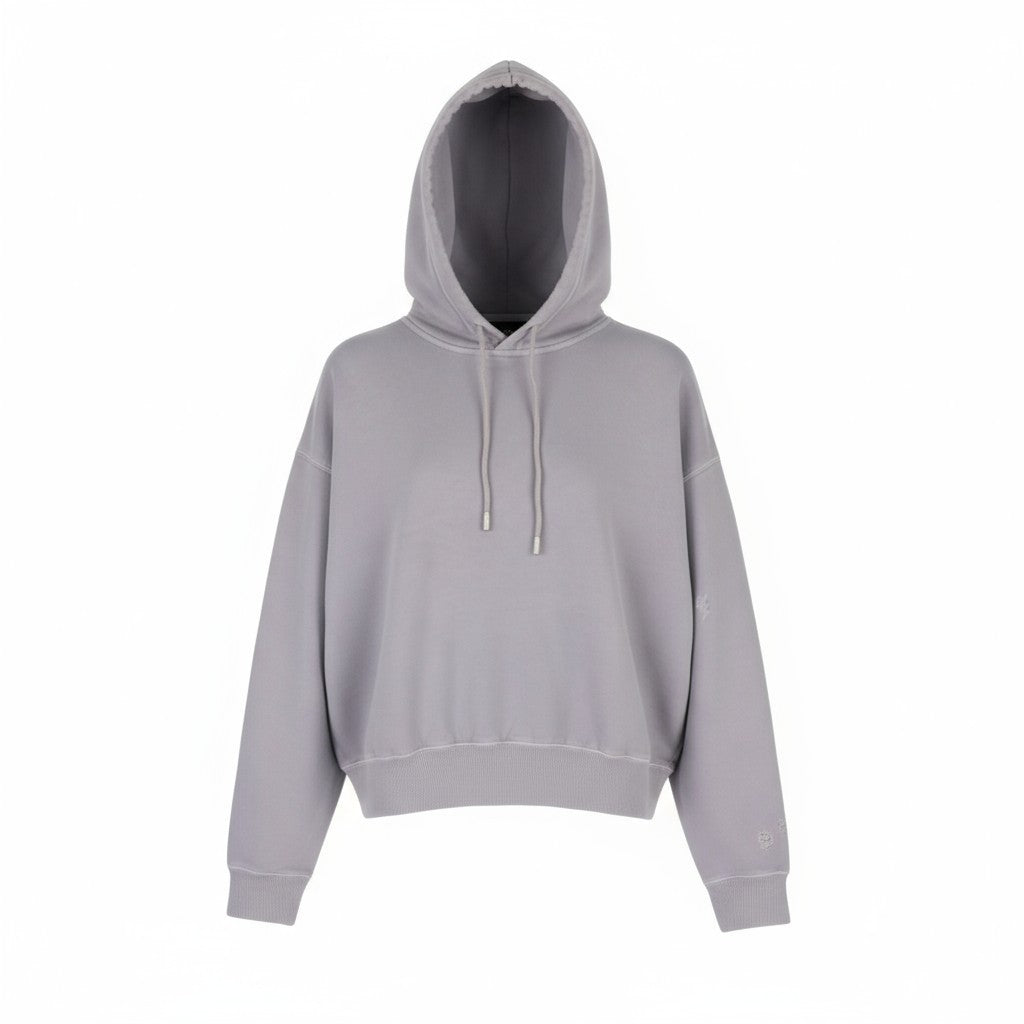 DIESEL F-Magdalena Women's Hoodie XL Purple Washed Hood Strap Pullover RRP175