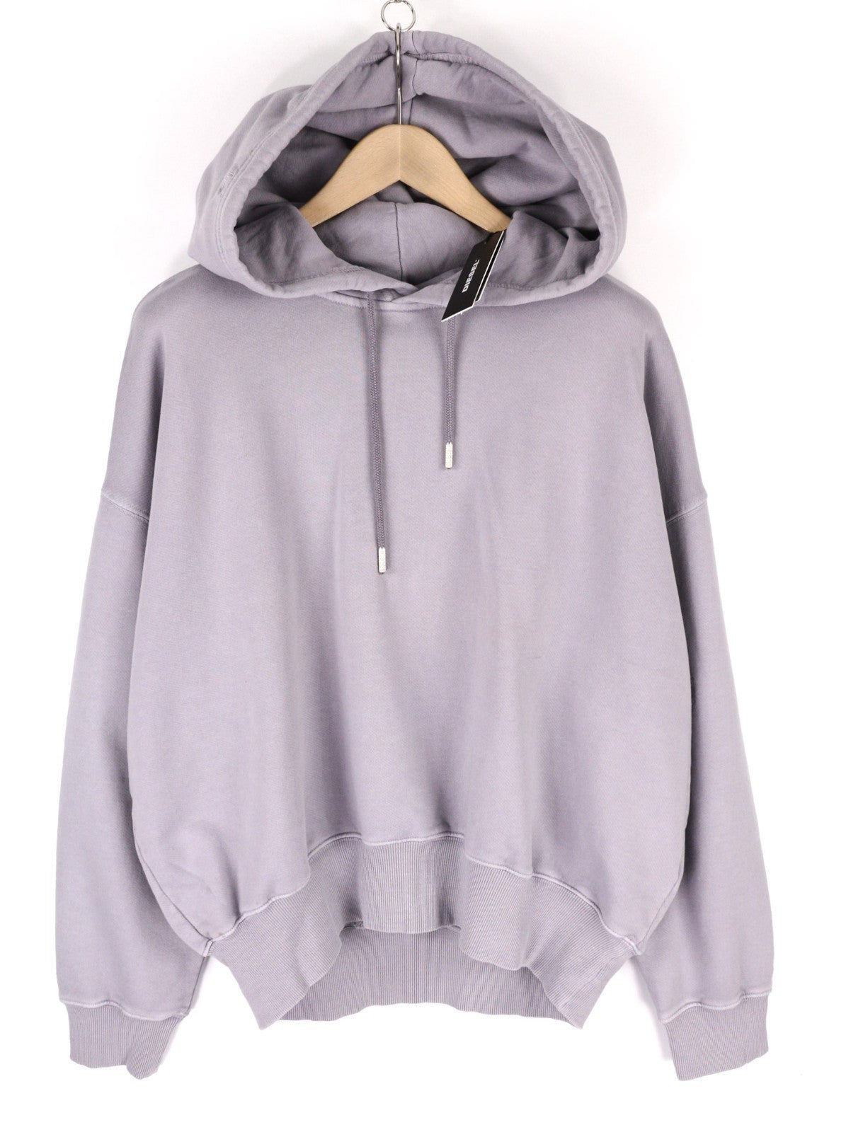 DIESEL F-Magdalena Women's Hoodie XL Purple Washed Hood Strap Pullover RRP175