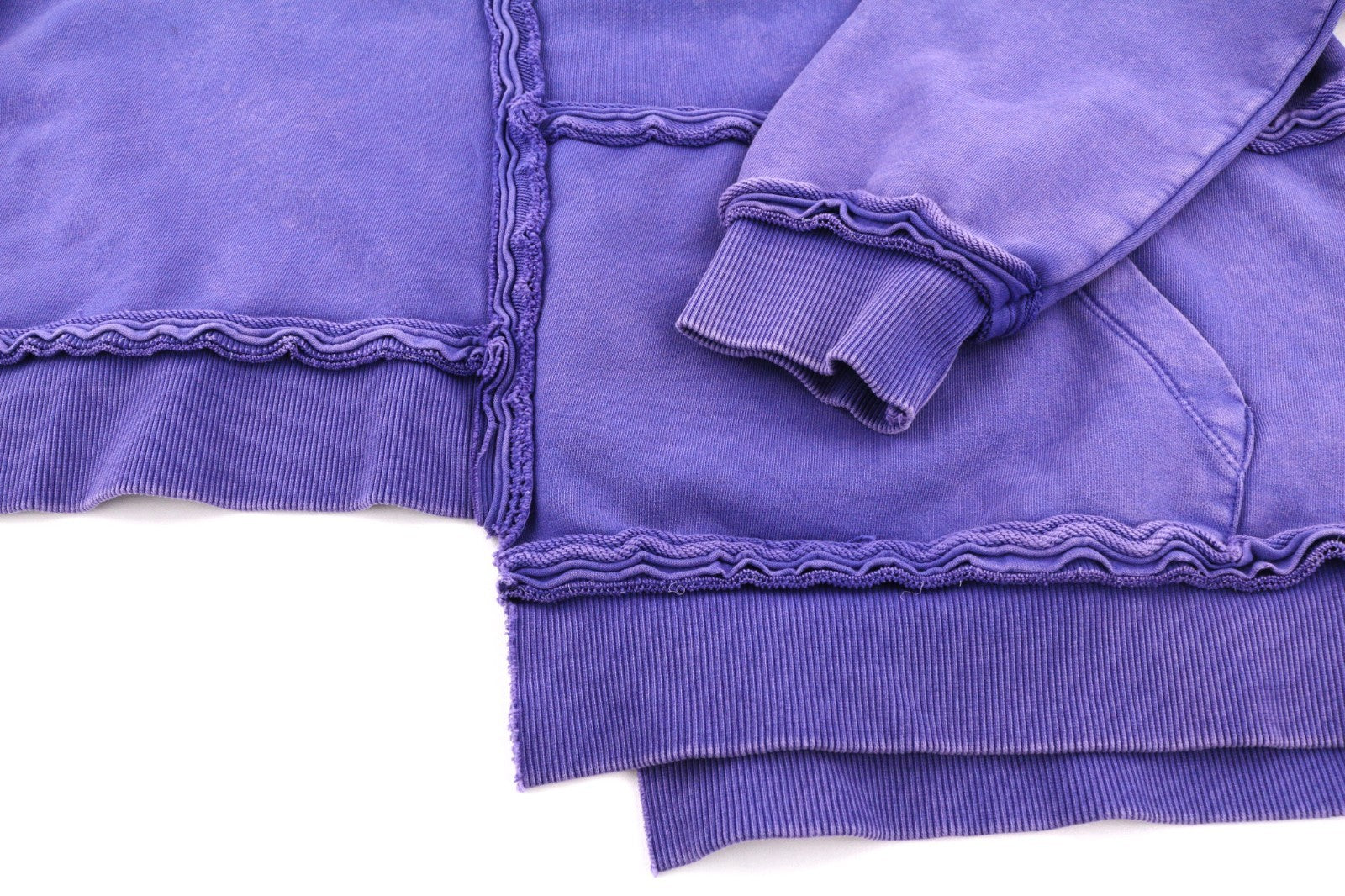 DIESEL F-Mikky Women's Hoodie M Blue Hood Asym Pocket Strap Logo Pull On RRP195