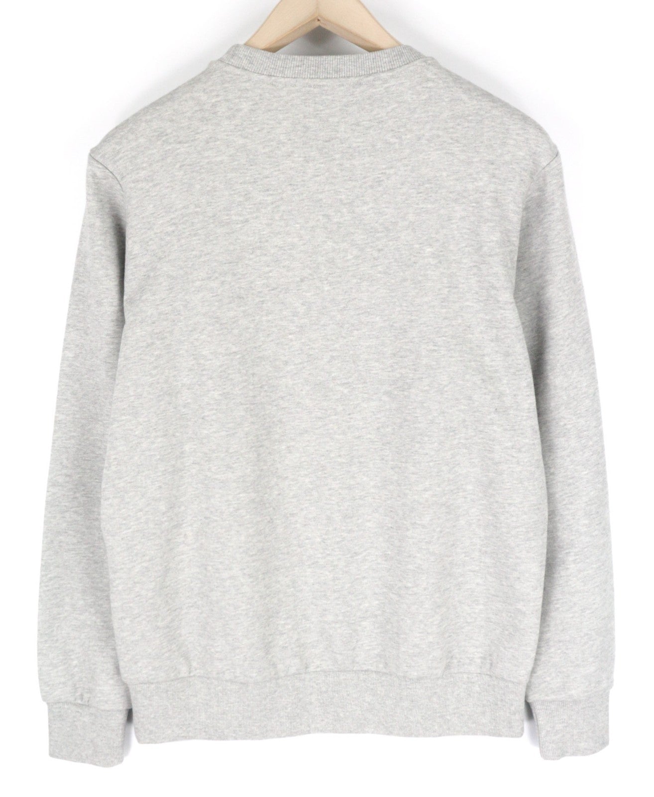 DIESEL S-Girk Men's Sweatshirt S Grey Melange Crew Neck Cotton Logo Pullover