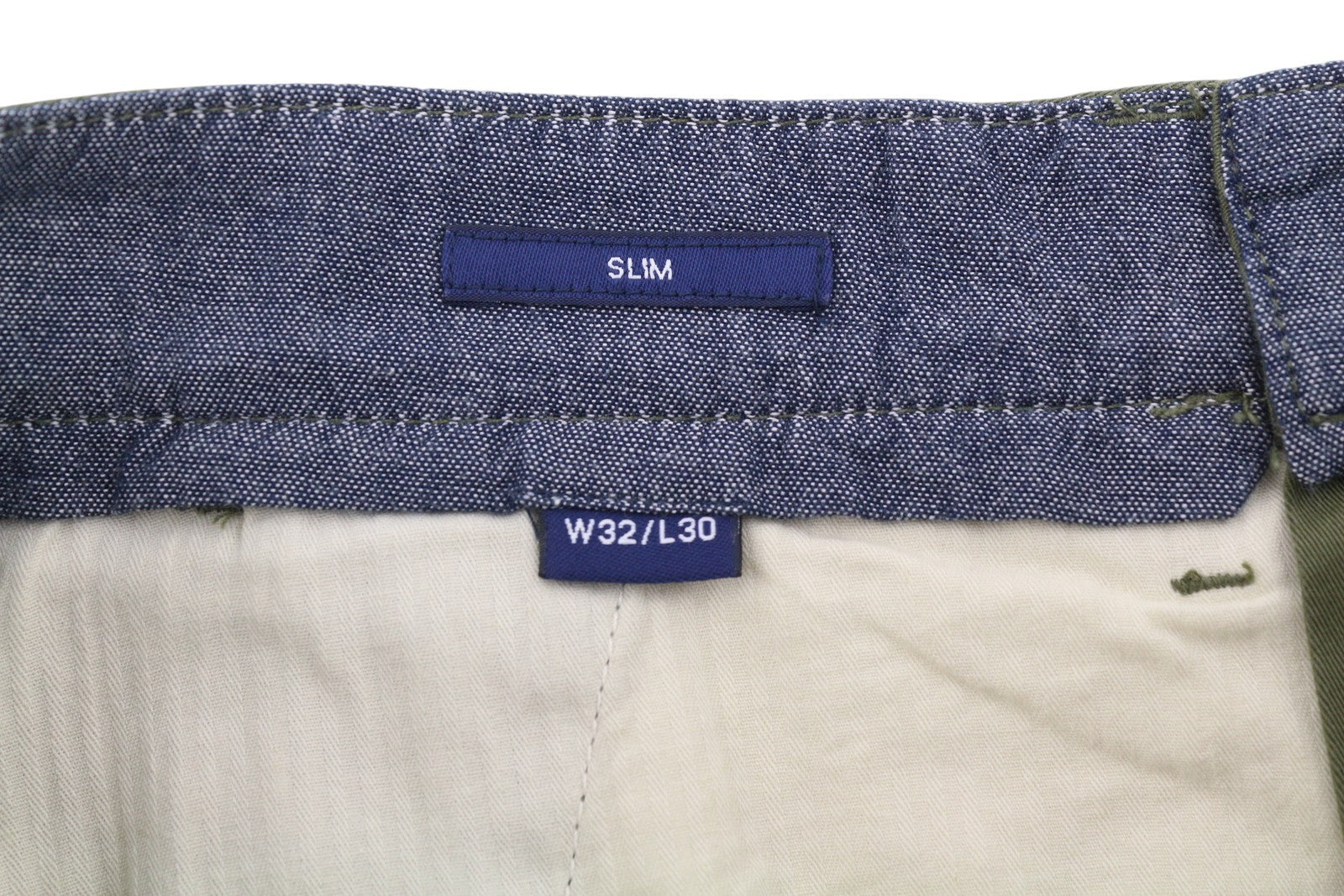 GANT Slim Twill Chinos Men Trousers W32/L30 Racing Green Casual Zip Fly Logo