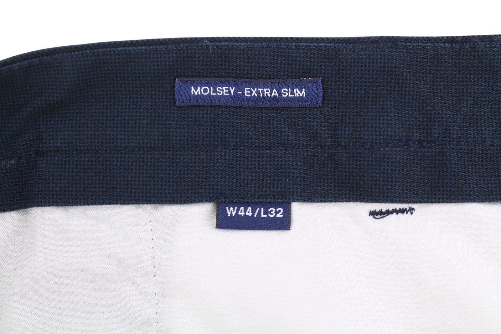 GANT „Molsey Brushed Dot“ vyriškos chino kelnės W44/L32 persų mėlynos, ypač plonos 