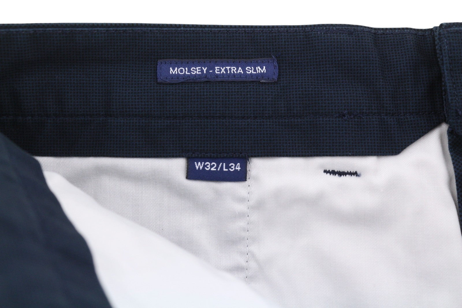 GANT „Molsey Brushed Dot“ vyriškos chino kelnės, W32/L34, persų mėlynos, ypač plonos