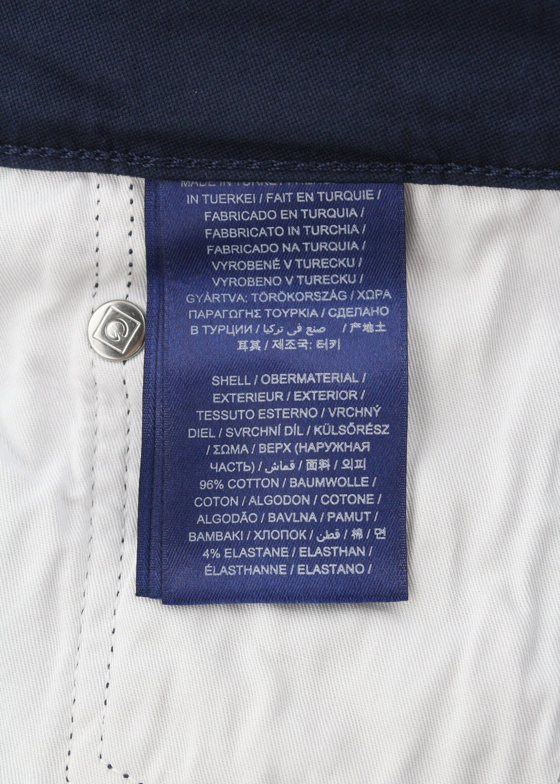 GANT Hayes Dusty Twill vyriškos kelnės W33/L32 Marine Slim Fit, tamsiai laisvalaikio stiliaus 