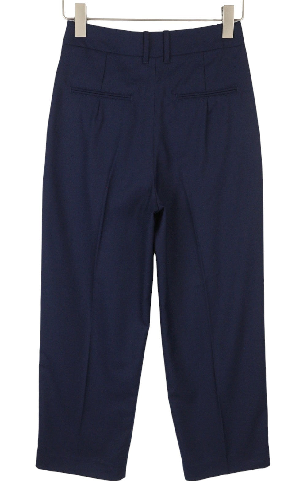 GANT vilnos mišinio HW klostuotos laisvos moteriškos kelnės EU36 vakarinės mėlynos tiesios klešnės 