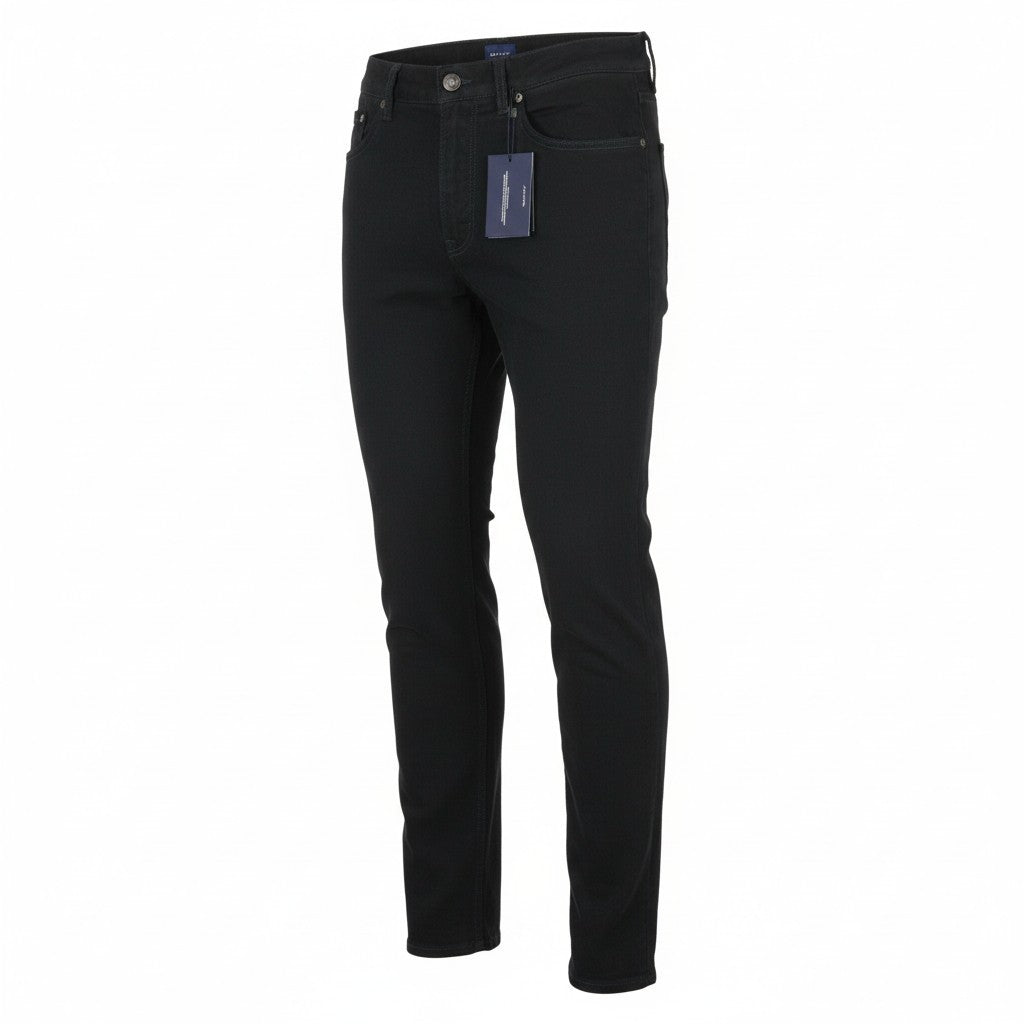 GANT Hayes Cord Men Trousers W33/L32 Antracite Corduroy Slim Fit Black Zip Fly