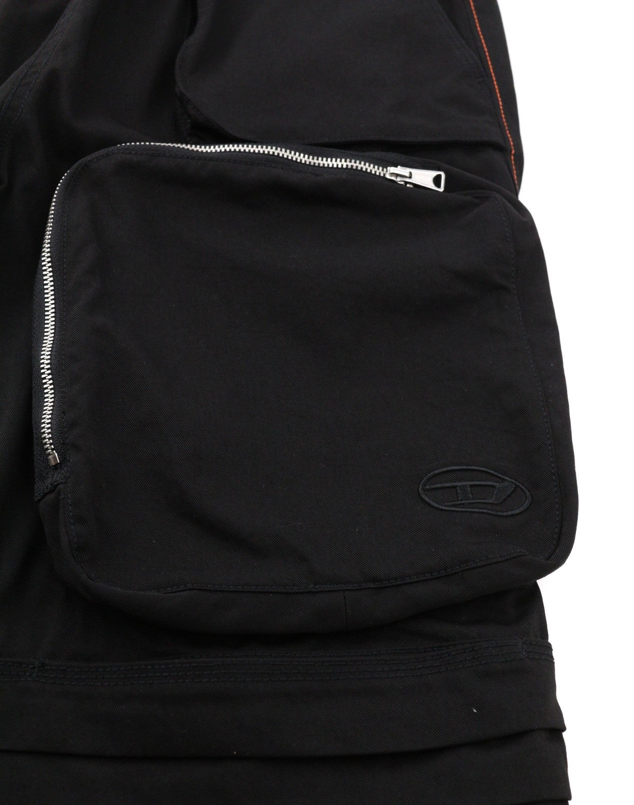 DIESEL P-Mirta-NL 0PCAK moteriškos juodos XS dydžio laisvo kirpimo kelnės su kišenėmis (RRP300) 