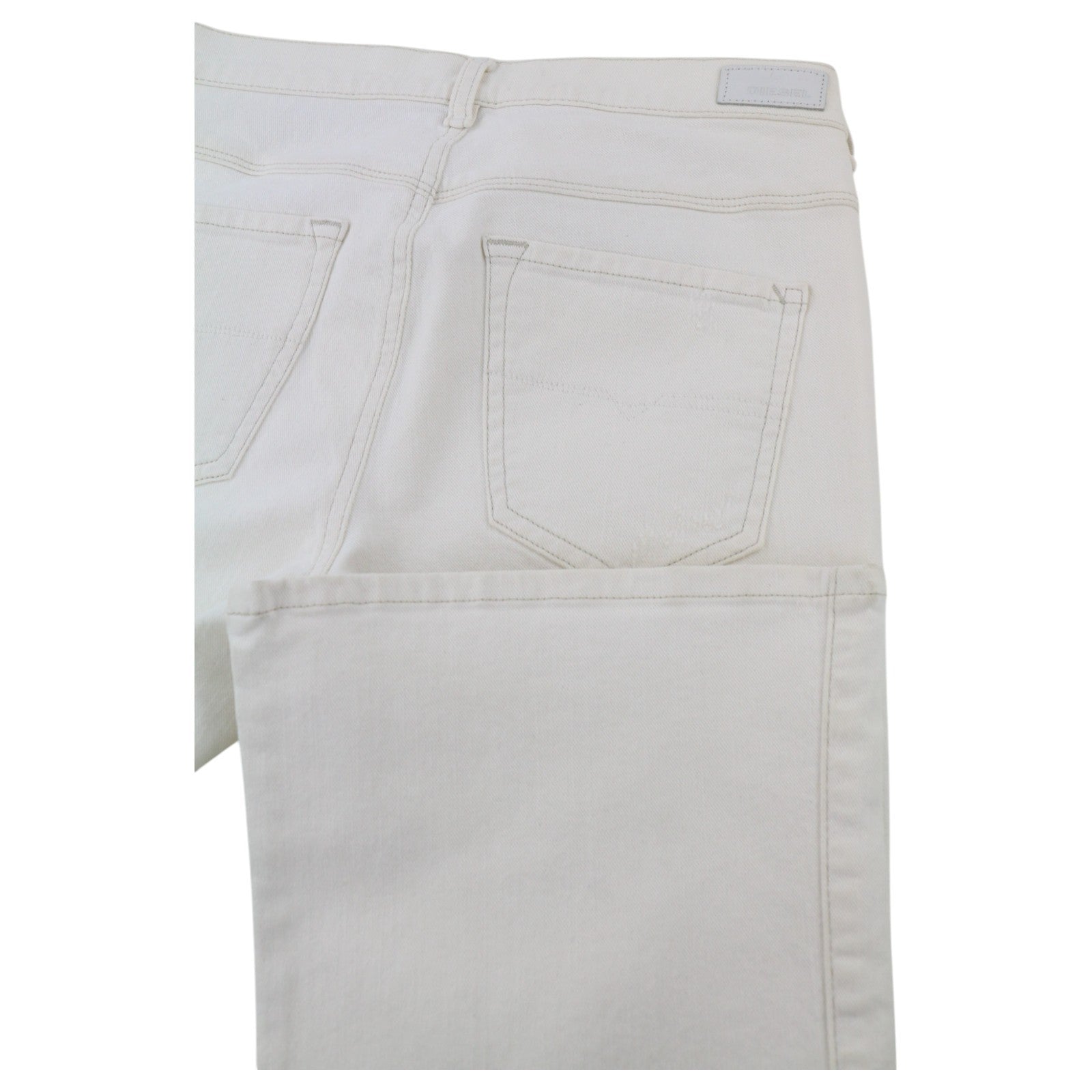 DIESEL Sandyb-Patch 0672Y Women's Jeans W27/L34 White Slim Bootcut RRP190