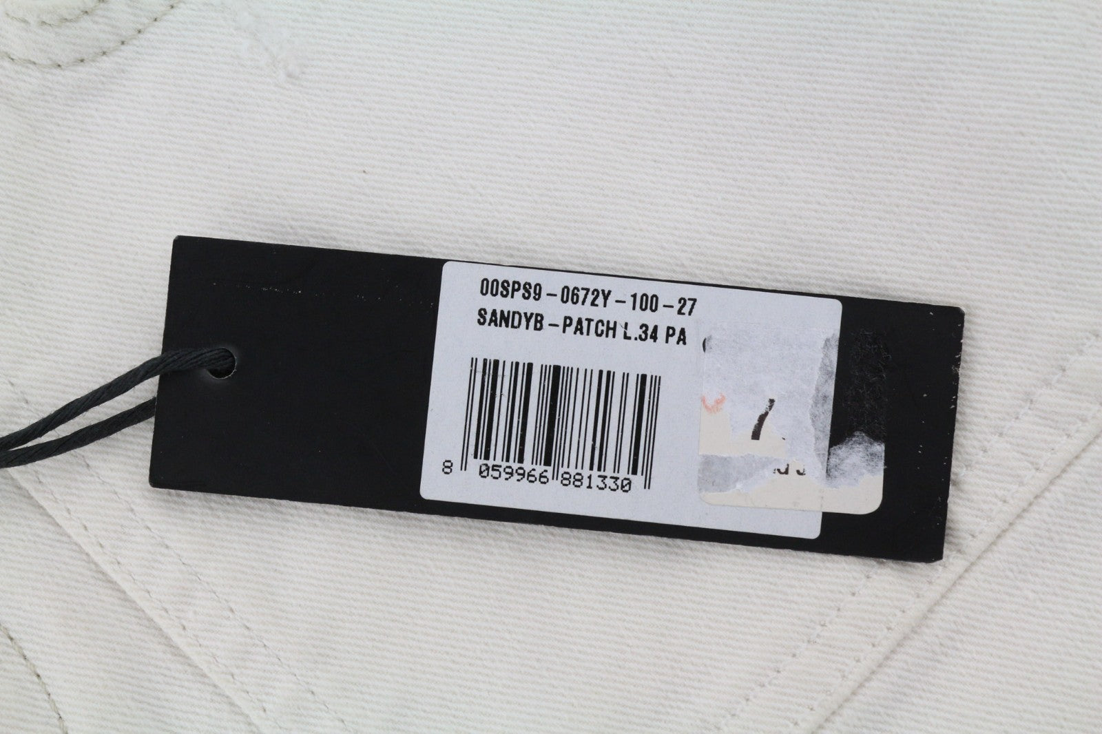 DIESEL Sandyb-Patch 0672Y Women's Jeans W27/L34 White Slim Bootcut RRP190