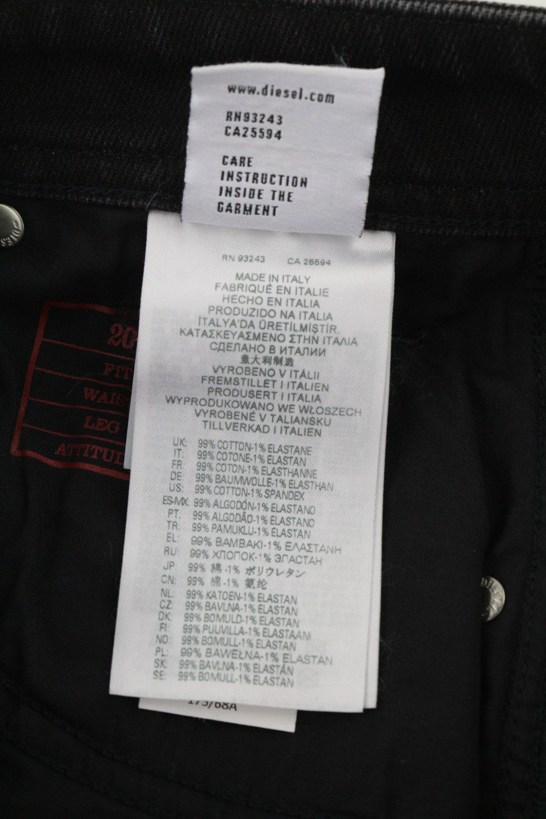 DIESEL 2004 5Pockets Z9C25 Women's Jeans W26/L32 Slim Mid Waist Tapered RRP185