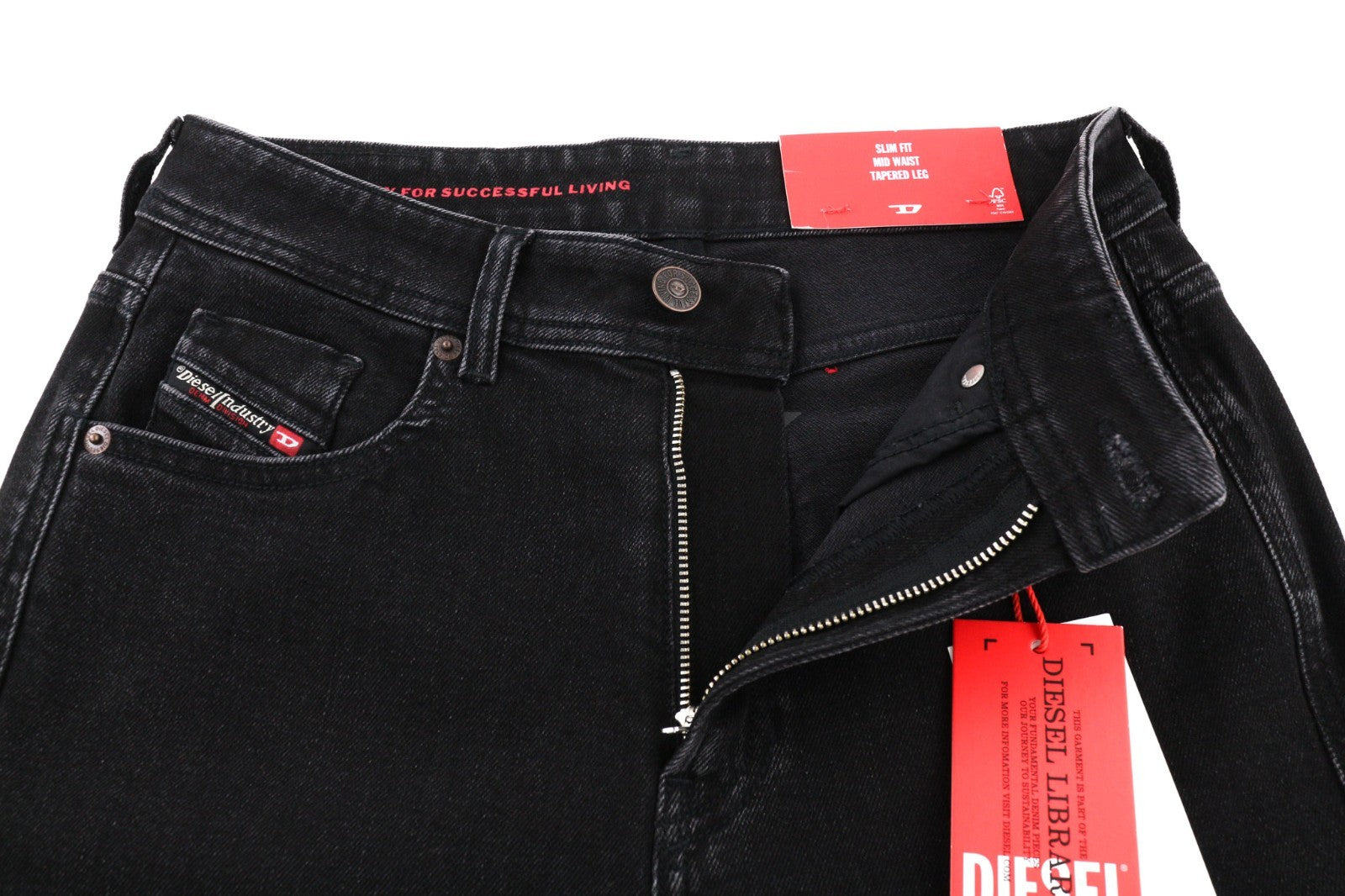 DIESEL 2004 5Pockets Z9C25 Women's Jeans W26/L32 Slim Mid Waist Tapered RRP185