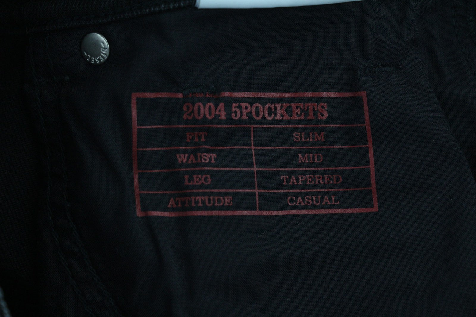 DIESEL 2004 5Pockets Z9C25 Women's Jeans W26/L32 Slim Mid Waist Tapered RRP185