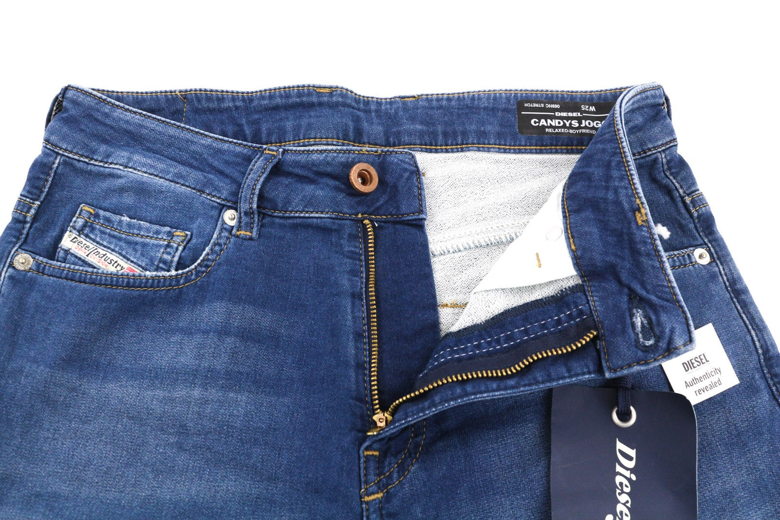 DIESEL Candys Jogg 069HC Women's Jeans W25 Washed Sweat Boyfriend RRP190