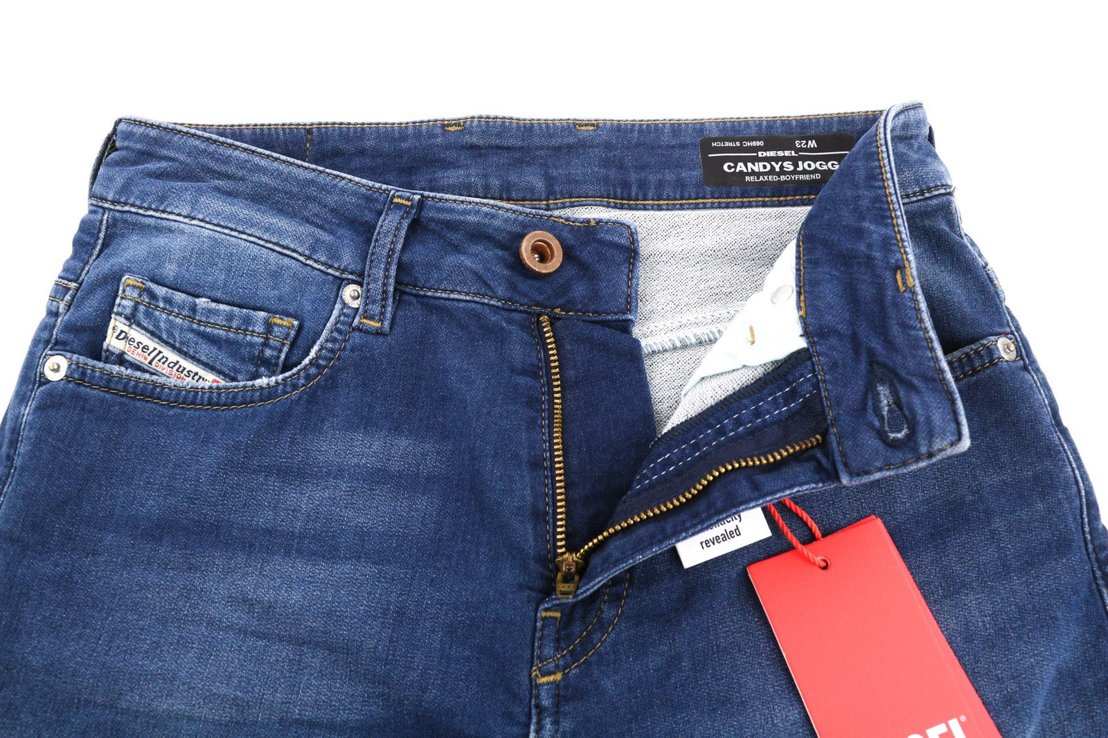 DIESEL Candys Jogg 069HC Women's Jeans W23 Relaxed Sweat Boyfriend RRP190