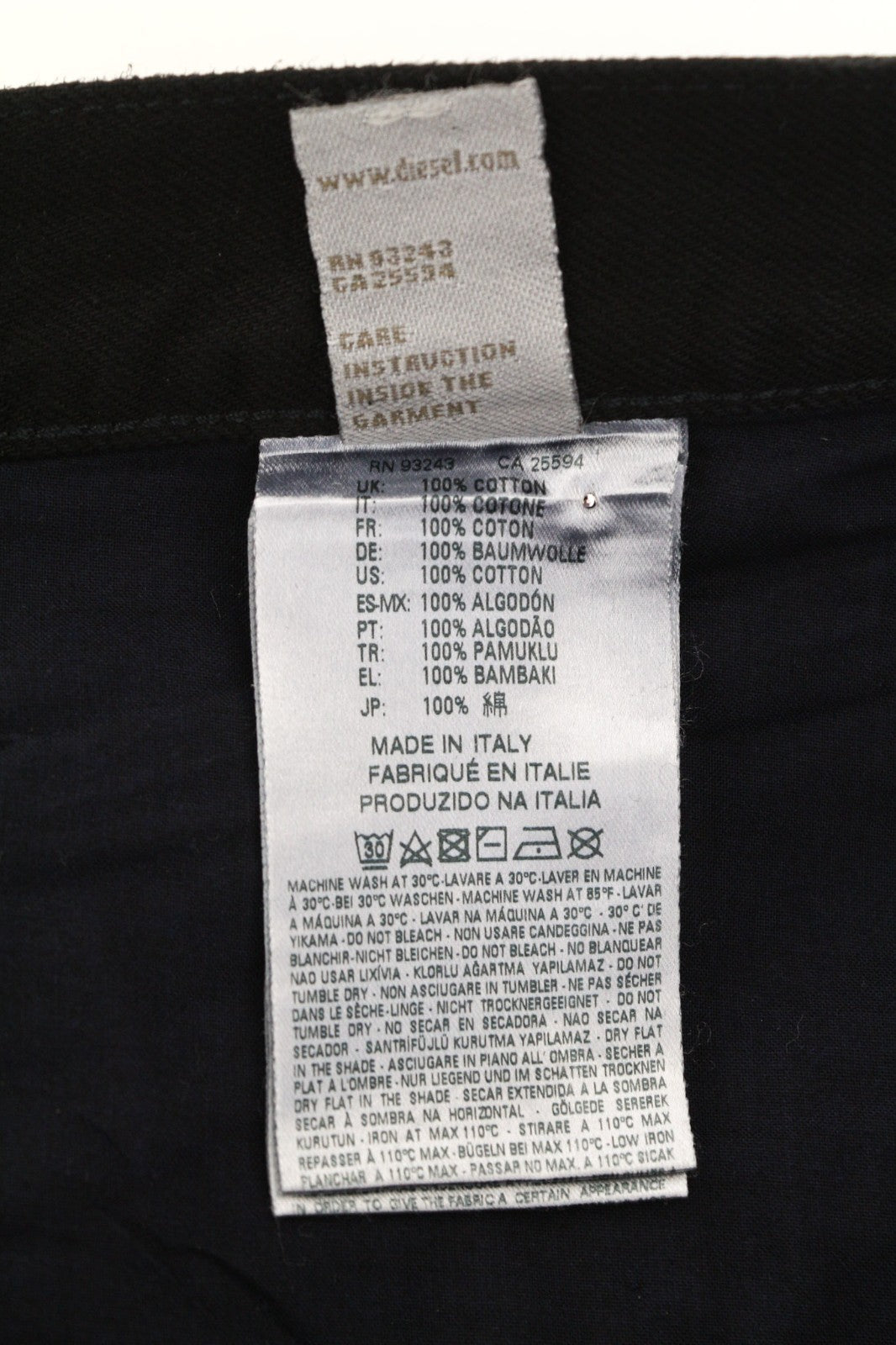 DIESEL Belthy 0856E Women's Jeans W30/L32 Coated Slim Straight Low RRP250