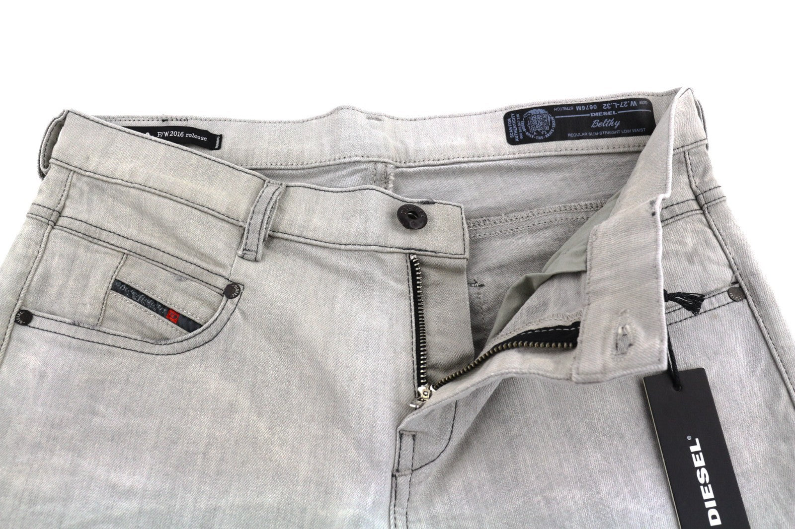 DIESEL Belthy 0676M Women's Jeans W27/L32 D.N.A. Slim Straight Stretch RRP180