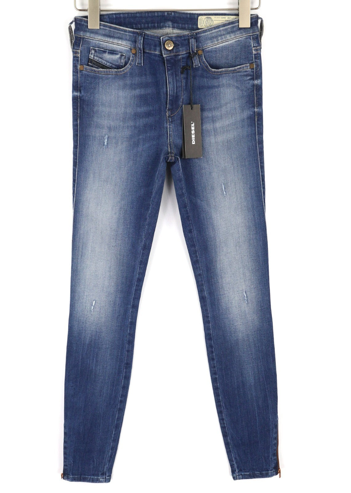DIESEL Skinzee-Zip 084IY Women's Jeans W27/L32 Super Skinny Regular Waist