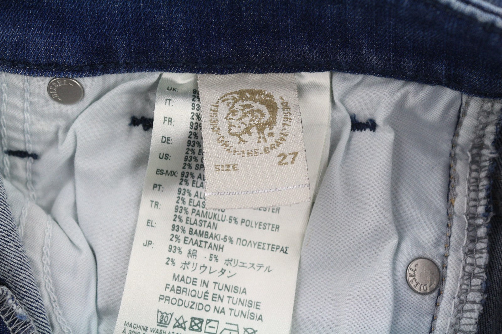 DIESEL Skinzee-Zip 084IY Women's Jeans W27/L32 Super Skinny Regular Waist