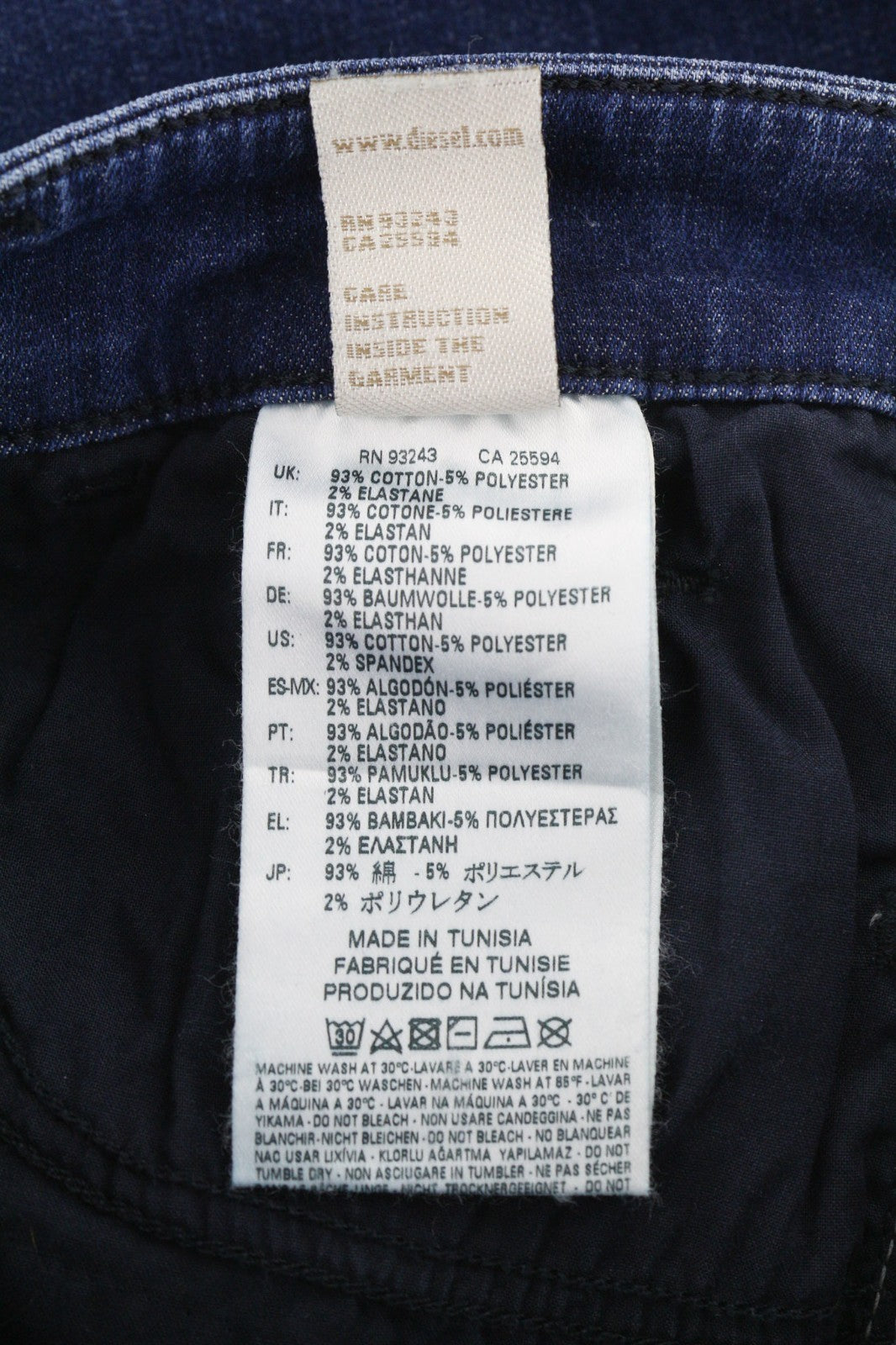 DIESEL Slandy 084FR Women's Jeans W27/L32 Super Slim Skinny Stretch Fit