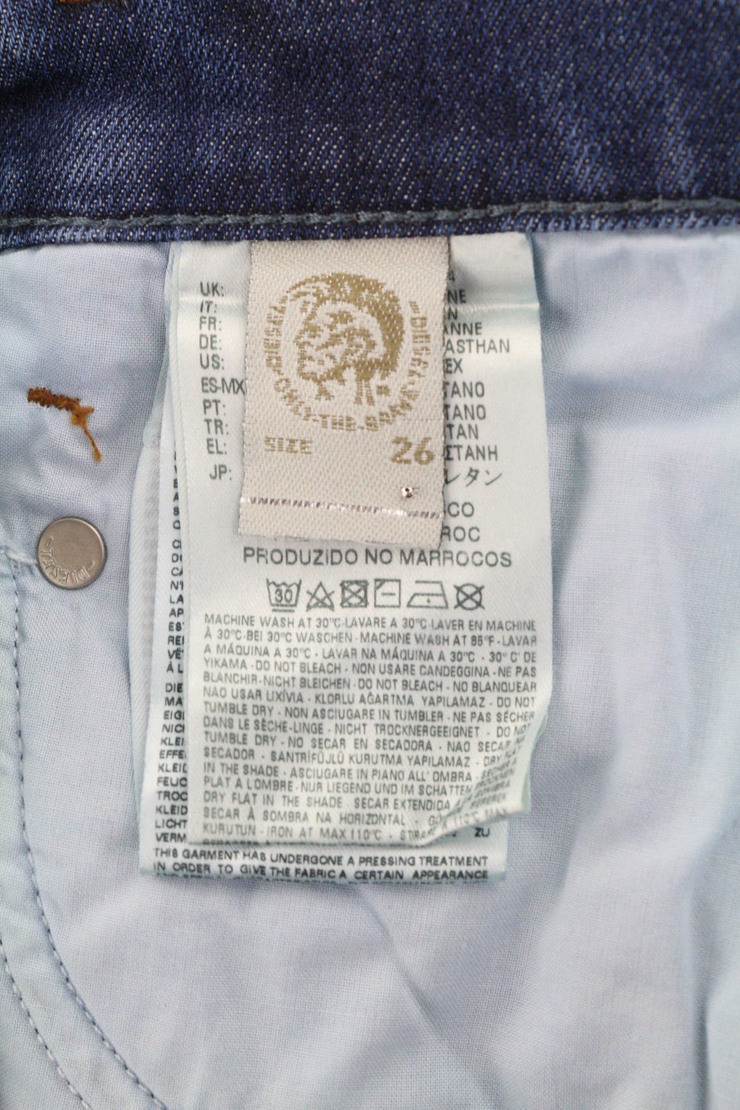 DIESEL Belthy-Ankle 084LR Women's Jeans W26/L30 D.N.A. Slim Straight RRP200