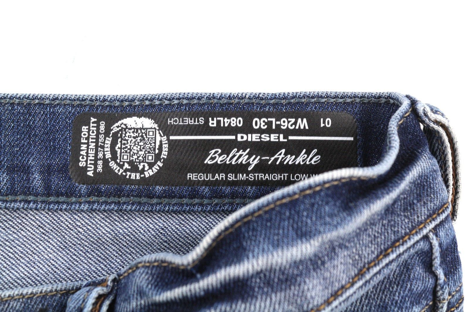DIESEL Belthy-Ankle 084LR Women's Jeans W26/L30 D.N.A. Slim Straight RRP200