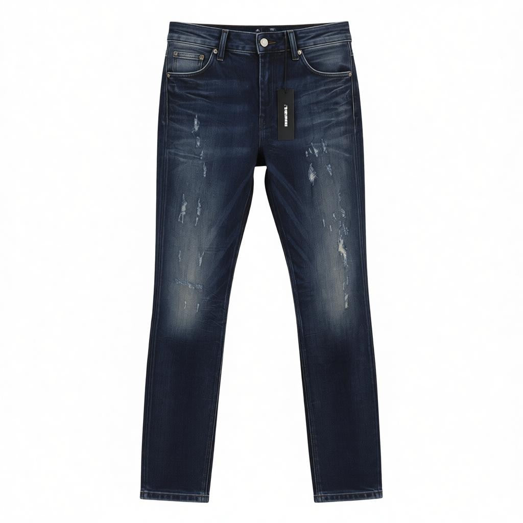 DIESEL Reen 0844T Women's Jeans W26/L32 D.N.A. Straight Fit Distressed Blue