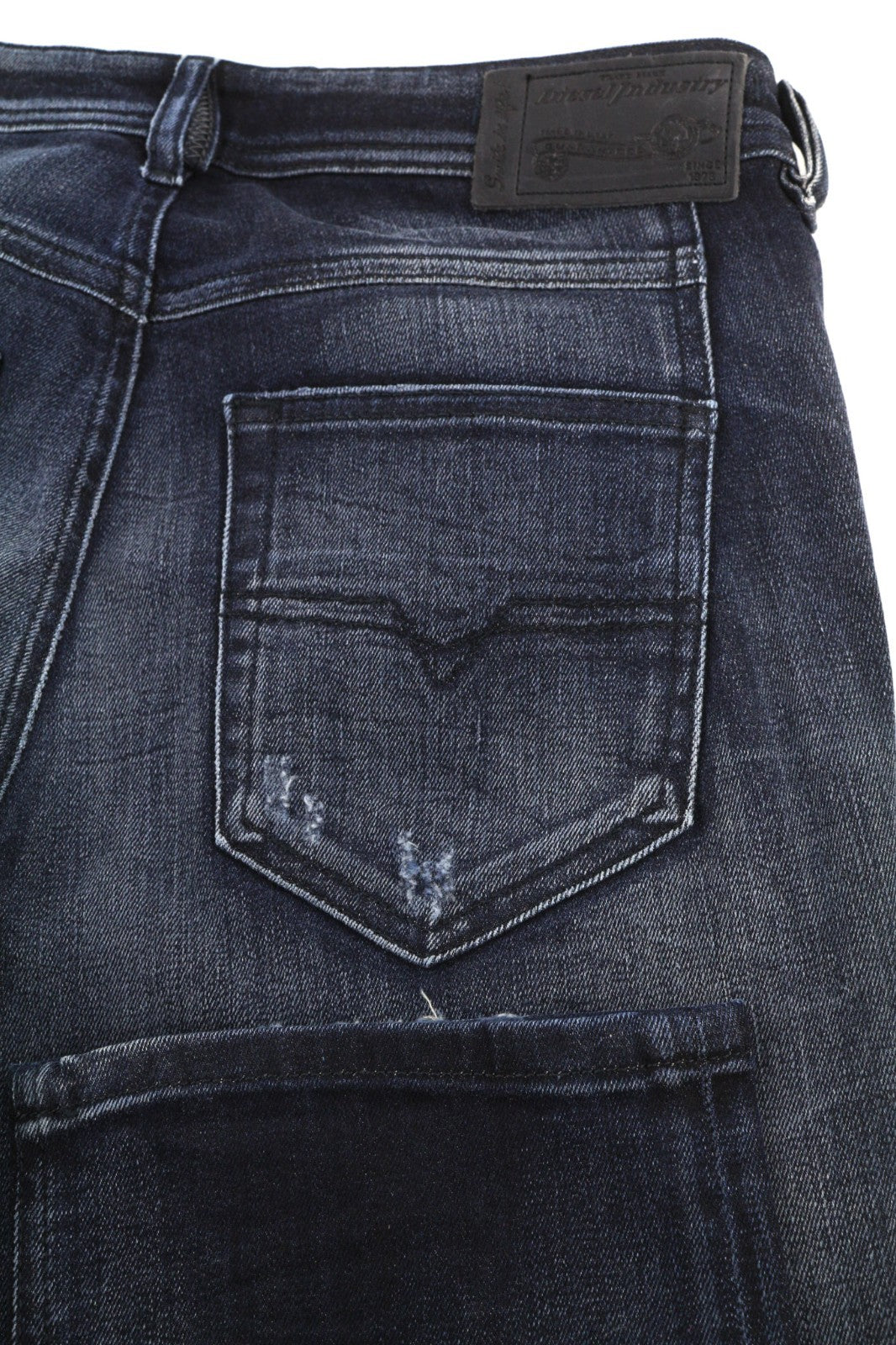 DIESEL Reen 0844T Women's Jeans W26/L32 D.N.A. Straight Fit Distressed Blue