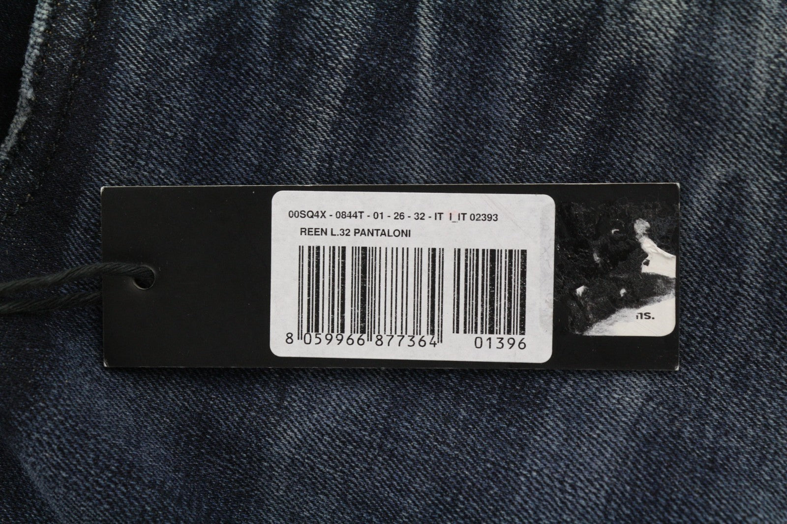 DIESEL Reen 0844T Women's Jeans W26/L32 D.N.A. Straight Fit Distressed Blue