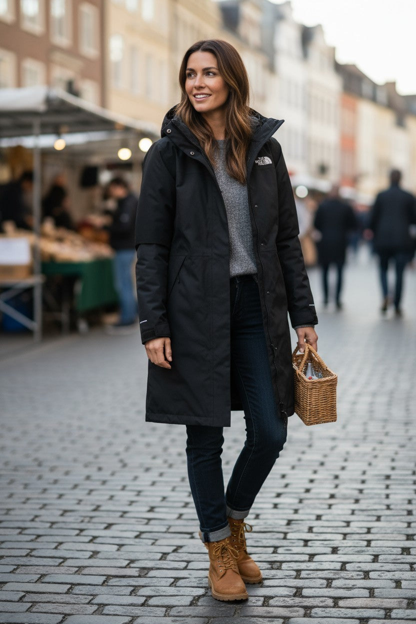 THE NORTH FACE Suzanna Triclimate moteriška striukė L 550 pūkinė 2in1 parka 