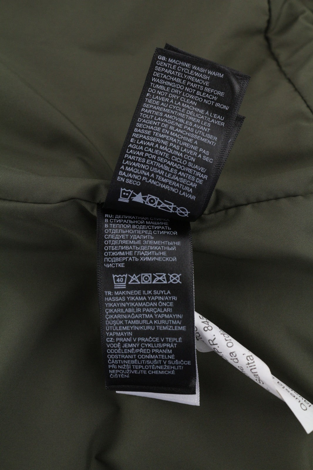 THE NORTH FACE Gotham moteriška striukė S Khaki 550 pūkinė su gobtuvu ir dygsniuota 