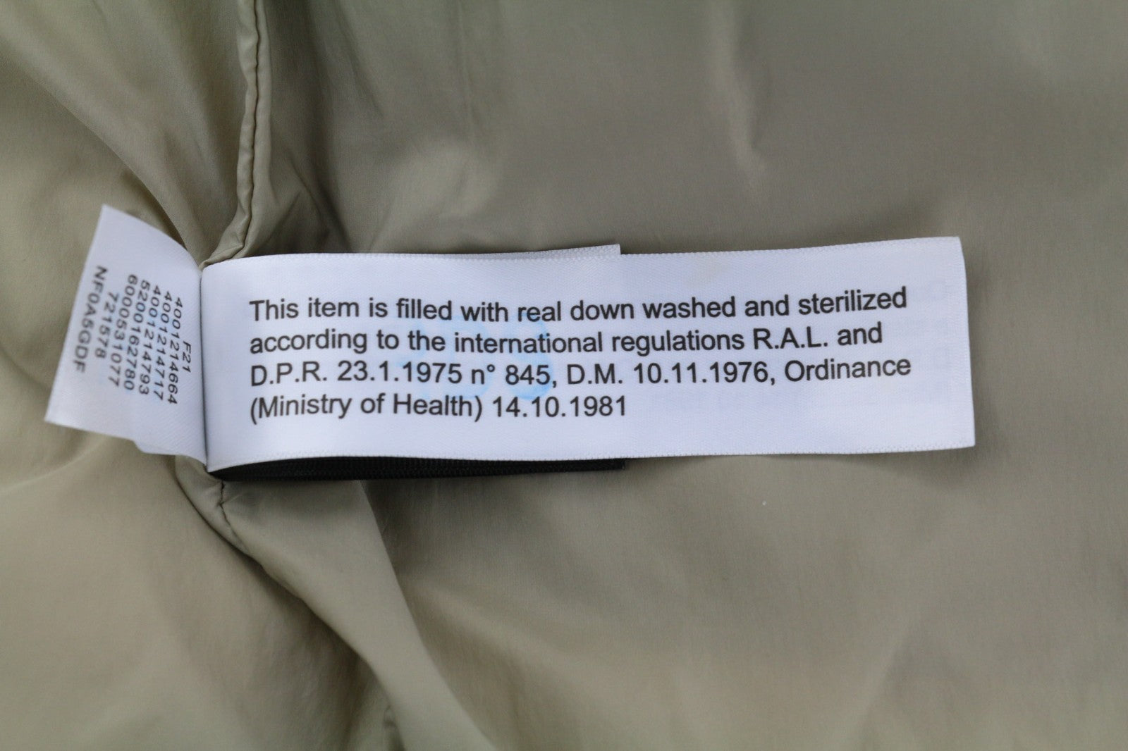 THE NORTH FACE Men's Jacket M Beige 700 Down Hooded Quilted Puffer Logo