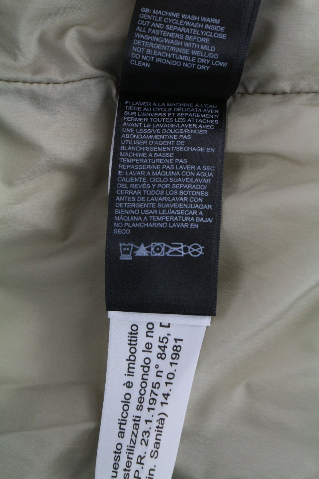 THE NORTH FACE Men's Jacket M Beige 700 Down Hooded Quilted Puffer Logo