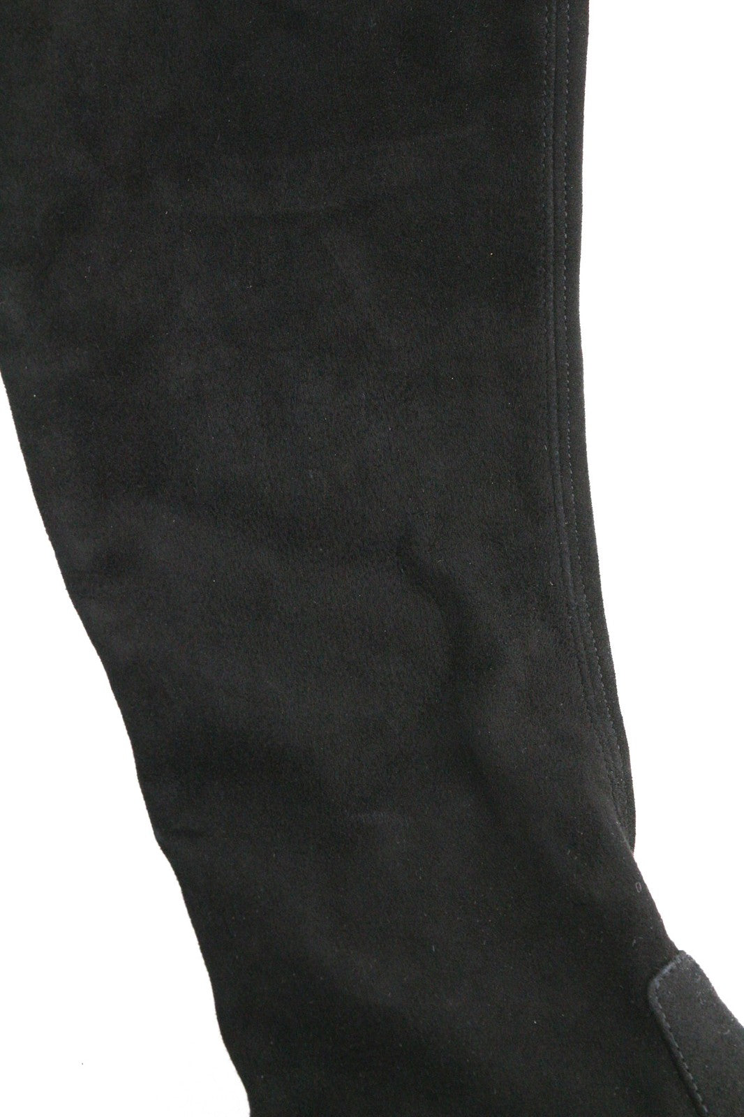 MAJE Flikuio Women's Boots UK4 Black Leather Thigh High Elastic Thin Heel