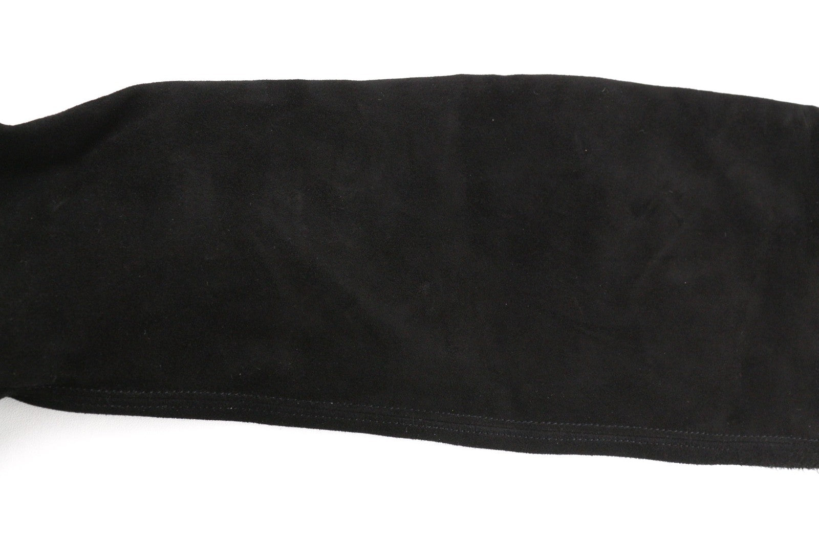 MAJE Flikuio Women's Boots UK4 Black Leather Thigh High Elastic Thin Heel