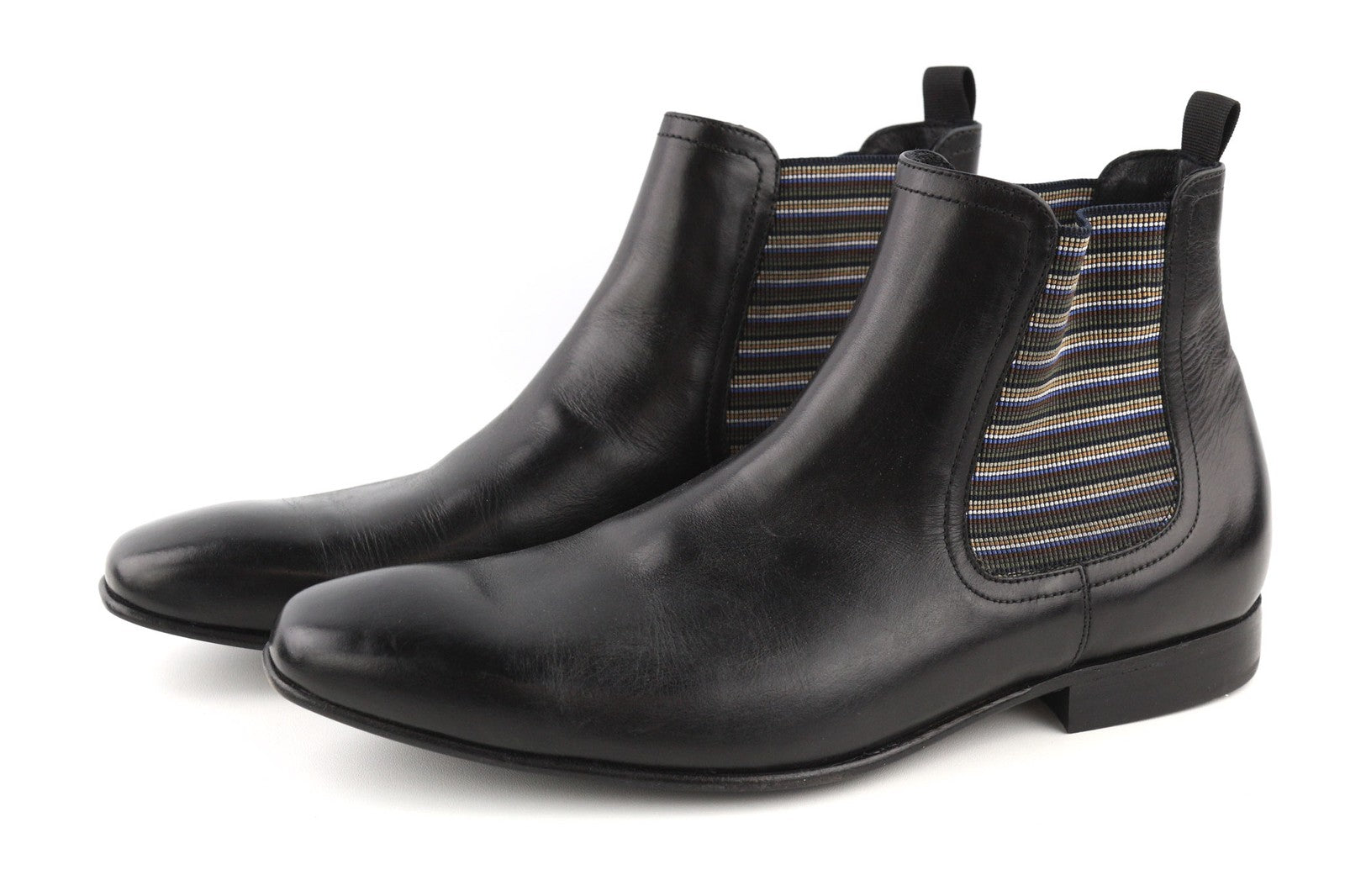 MINELLI Cayan vyriški aulinukai, juodos spalvos, UK6.5, EU40, veršiuko odos, kvadratinės nosies, užtraukiami, su kulkšnies užtrauktuku. 