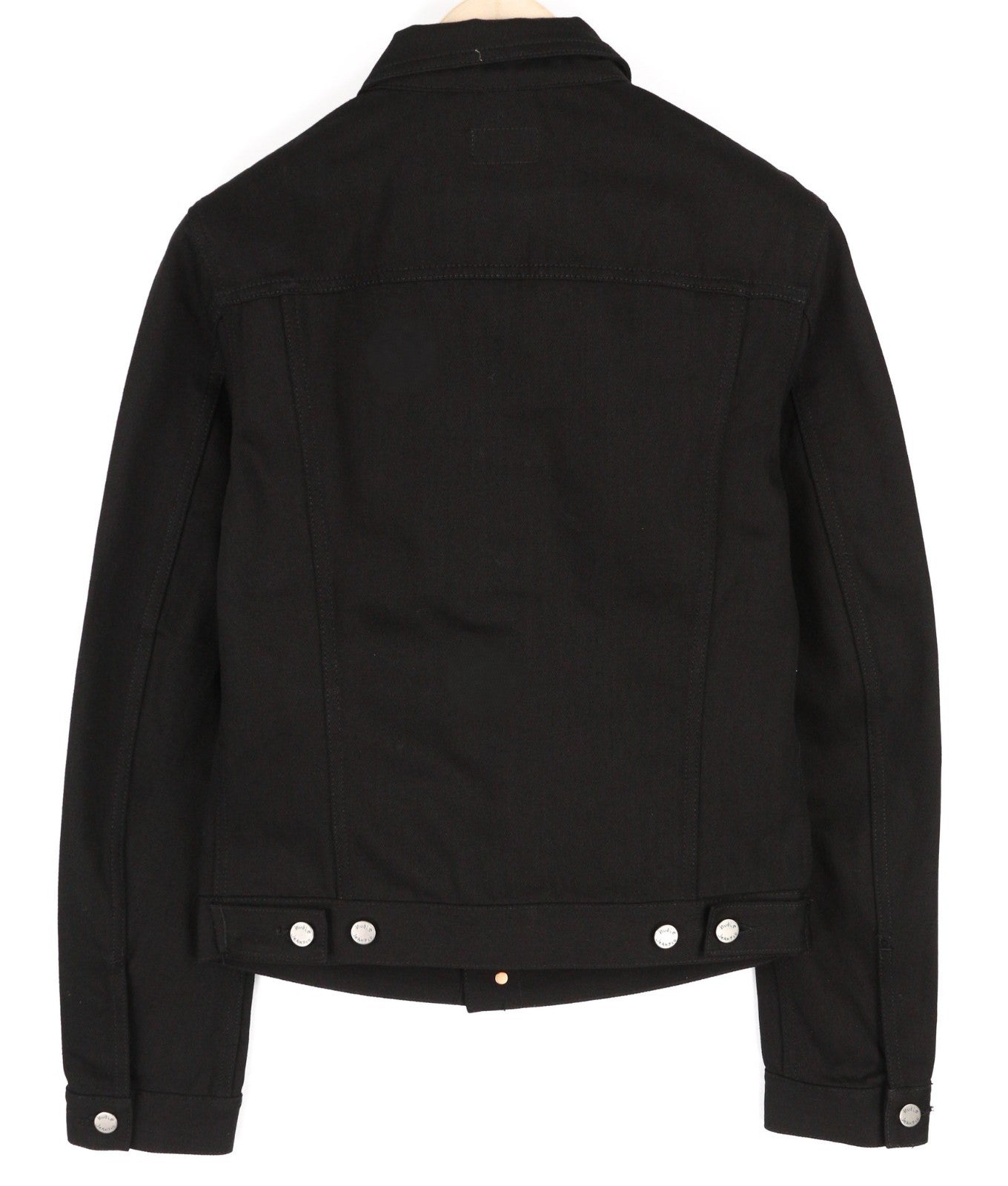 NUDIE JEANS Kenny Men's Jacket XS Dry Black Organic Buttoned Denim Polo