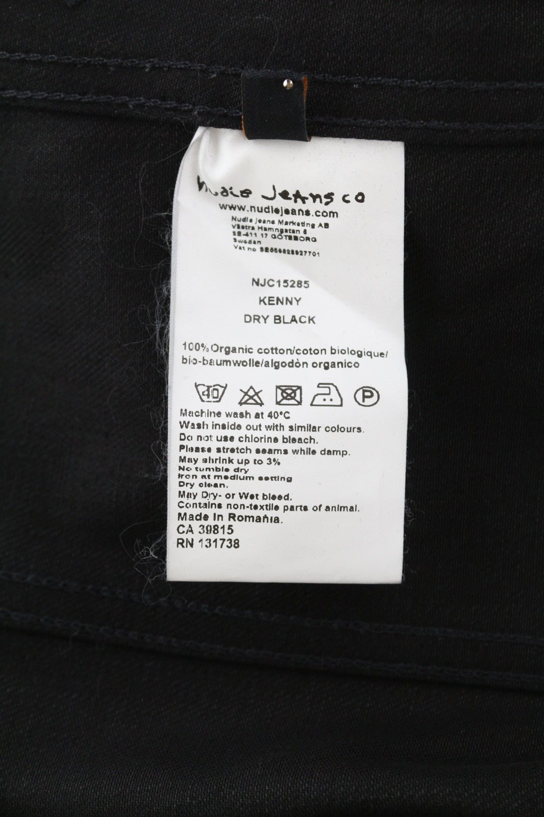 NUDIE JEANS Kenny Men's Jacket XS Dry Black Organic Buttoned Denim Polo